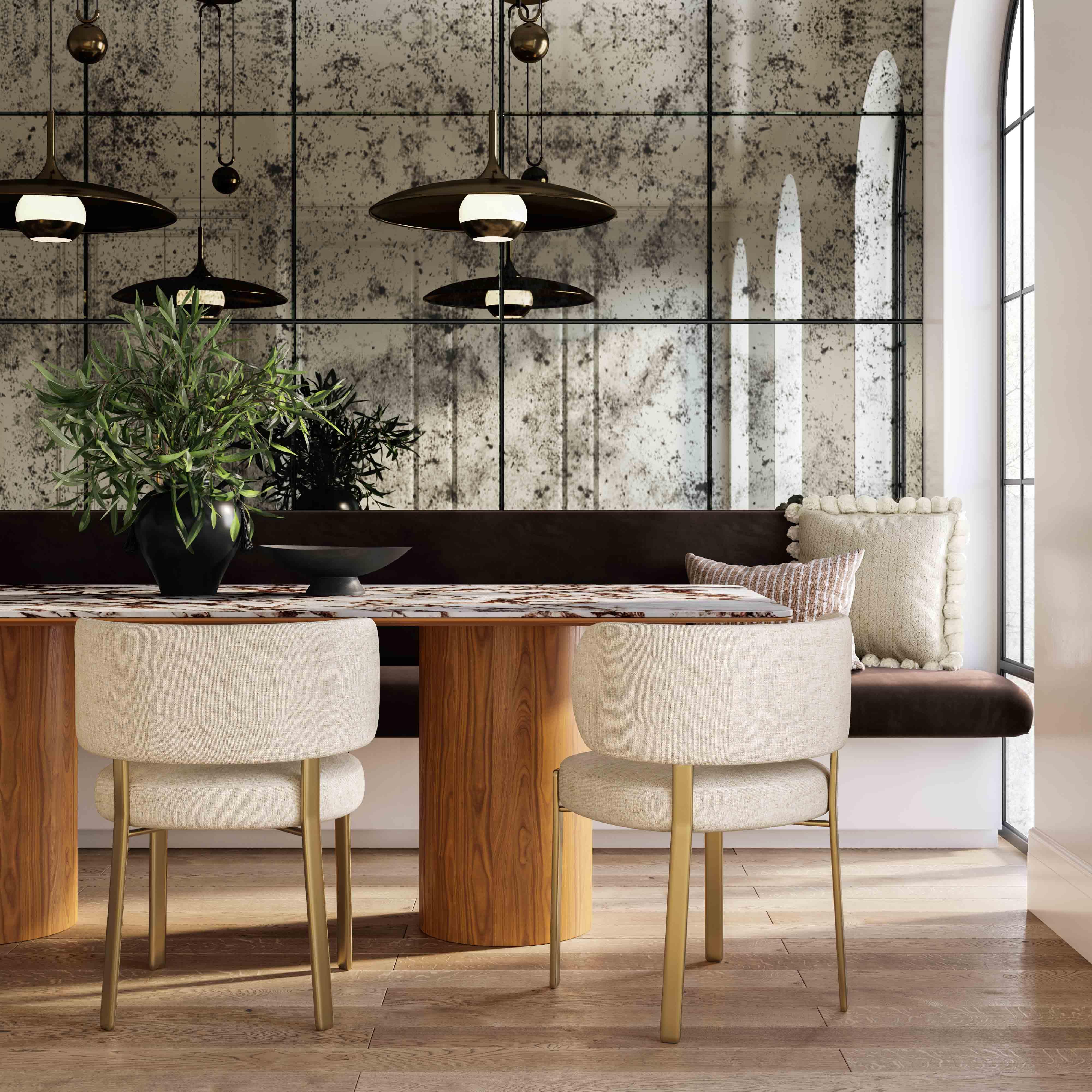 Tamara Marble Ceramic Rectangular Dining Table - Remutear