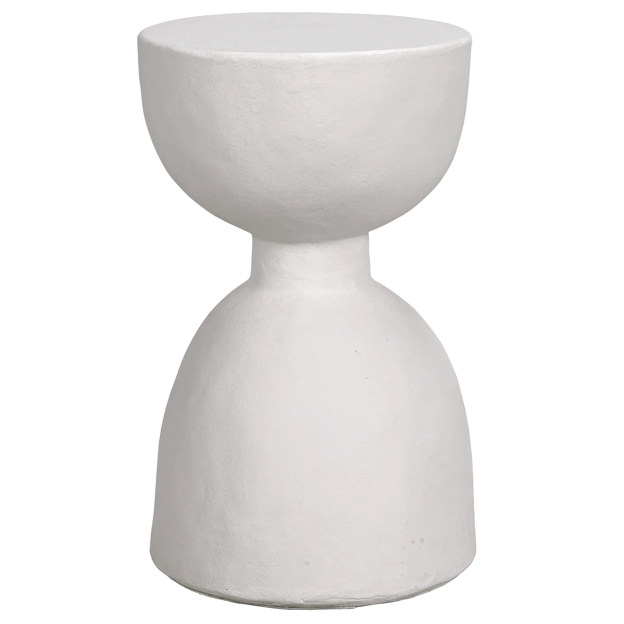 Hourglass Stool, White Fiber Cement - Remutear