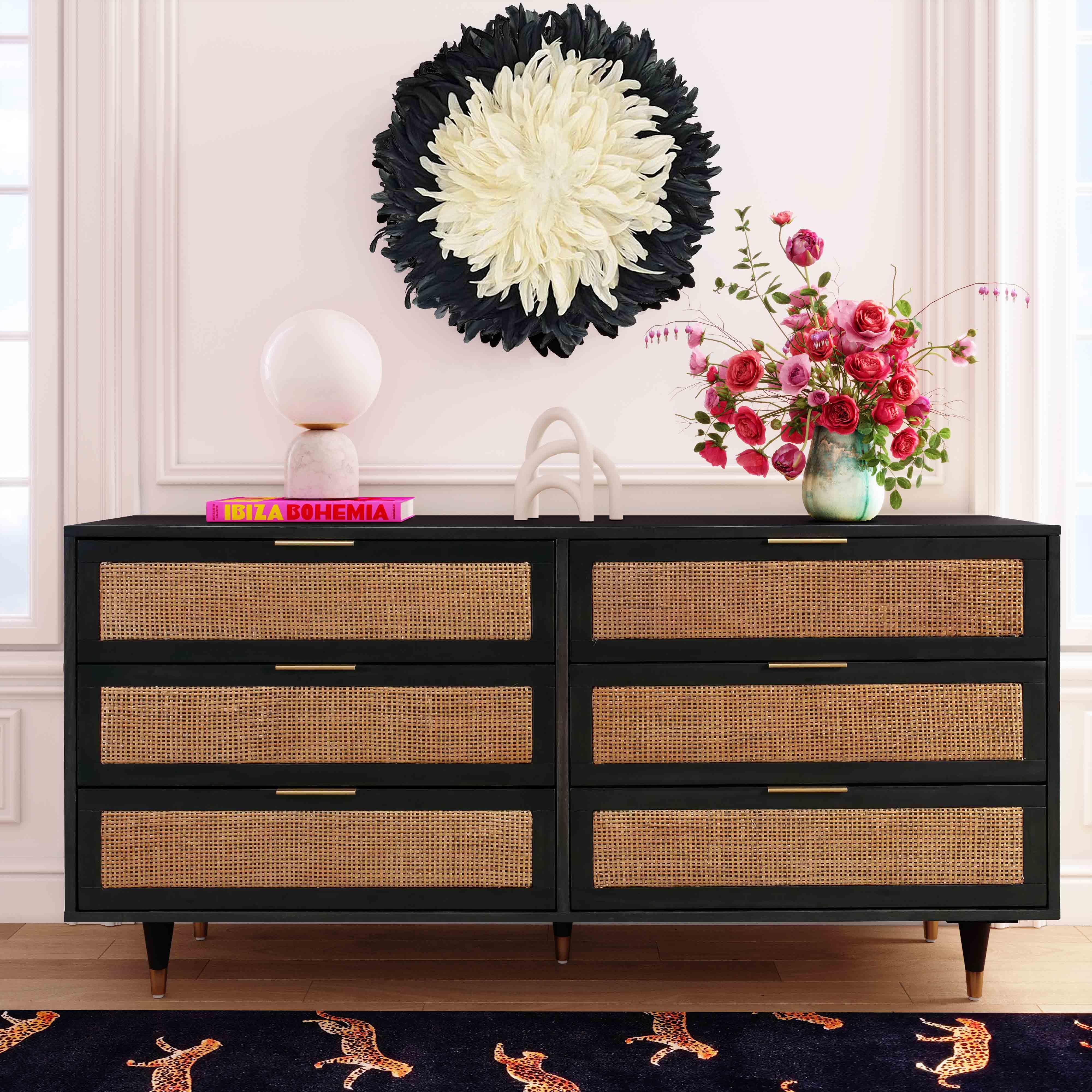 Sierra Noir 6 Drawer Dresser - Remutear
