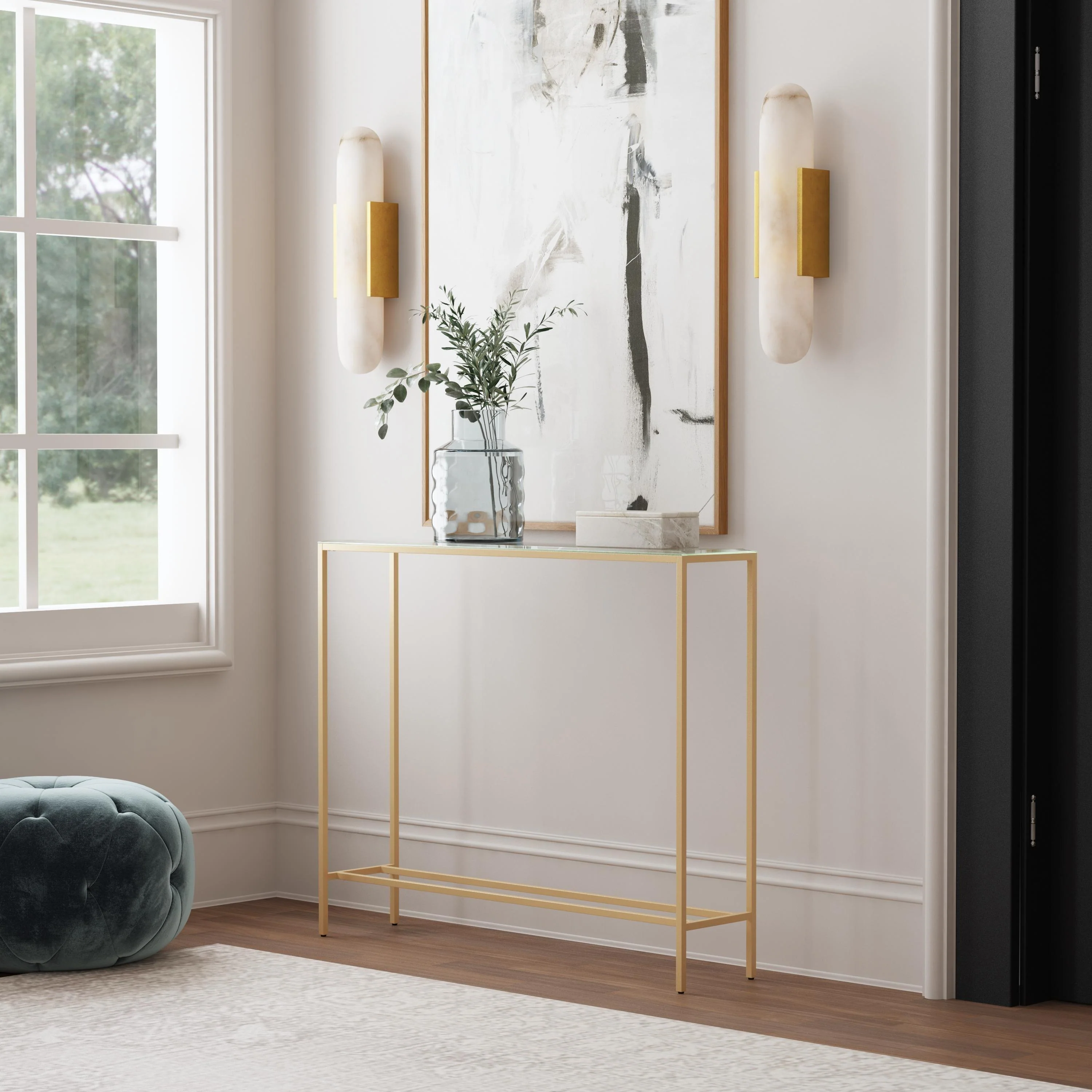Darrin Mini Console Table - Gold - Remutear