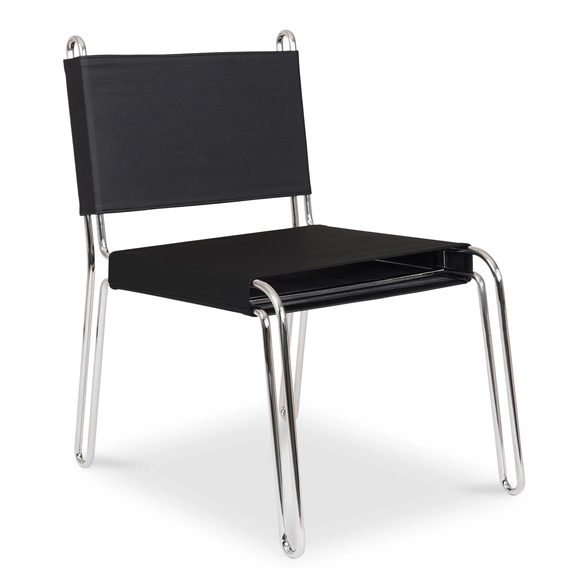 Petra Leather Accent Chair Black - Remutear