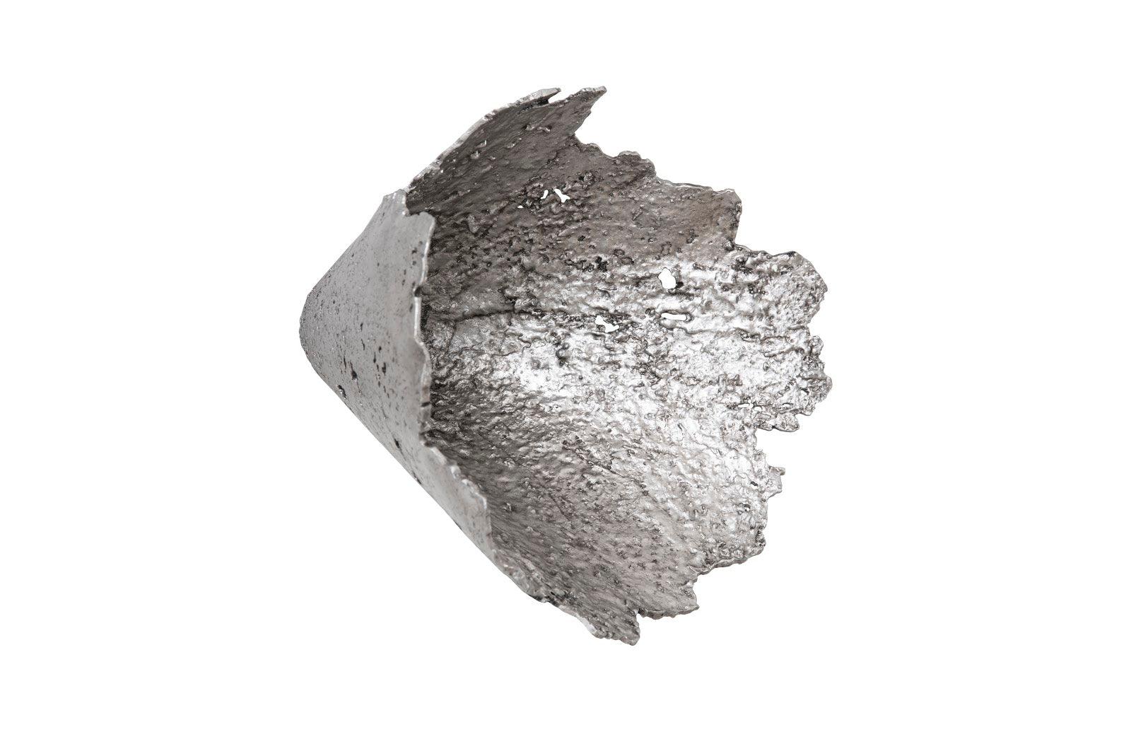 Jagged Splash Bowl Wall Art, Silver Leaf - Remutear