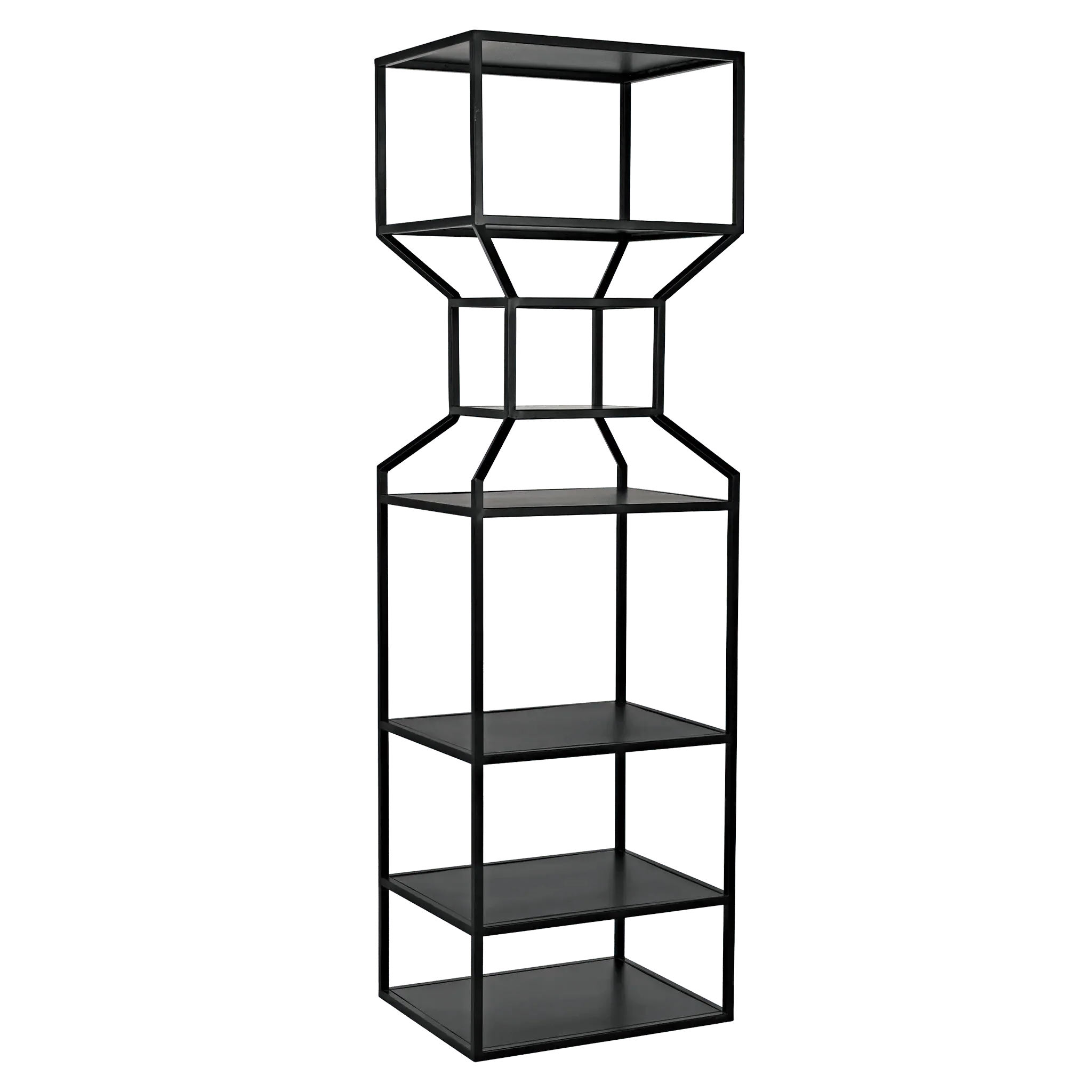 Downtown A Bookcase, Black Metal - Remutear