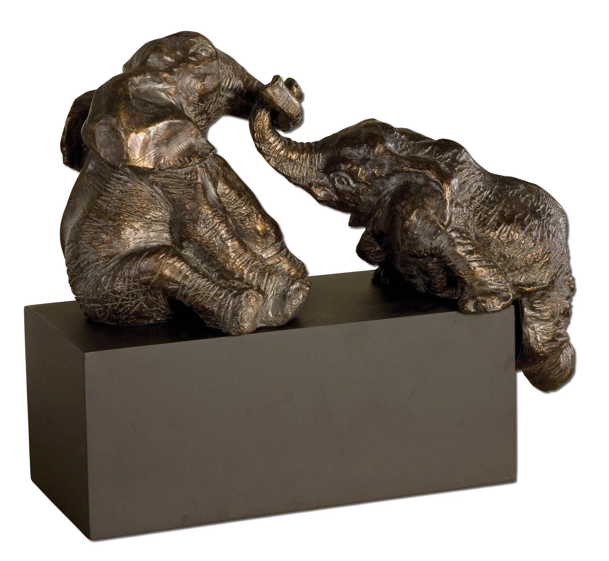 PLAYFUL PACHYDERMS BRONZE FIGURINES - Remutear