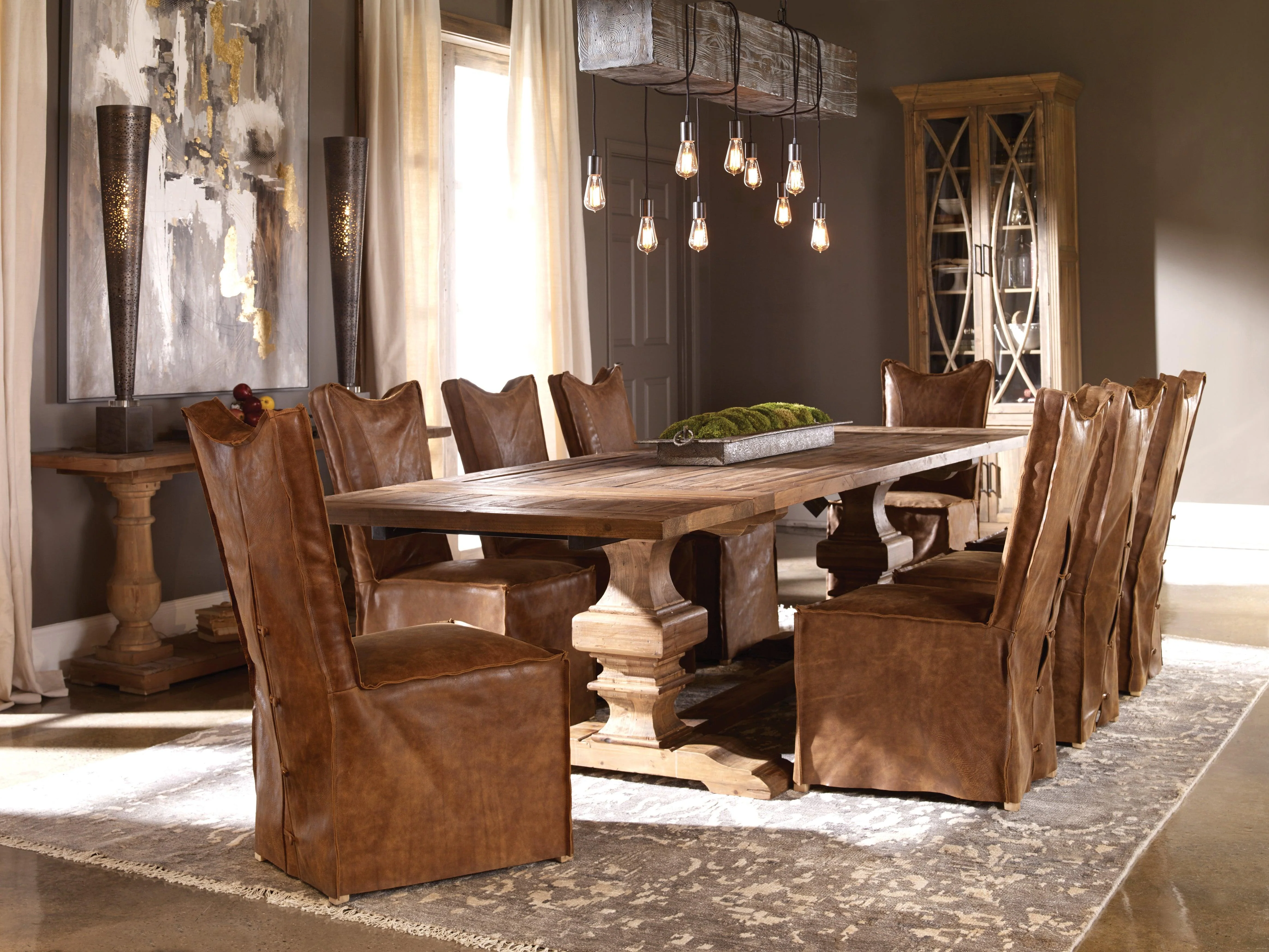 Delroy Armless Chairs, Cognac, Set Of 2 - Remutear