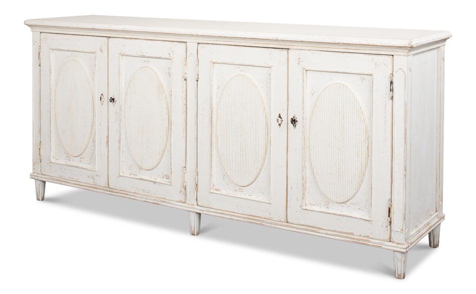 Whitewash Ribbon Sideboard - Remutear