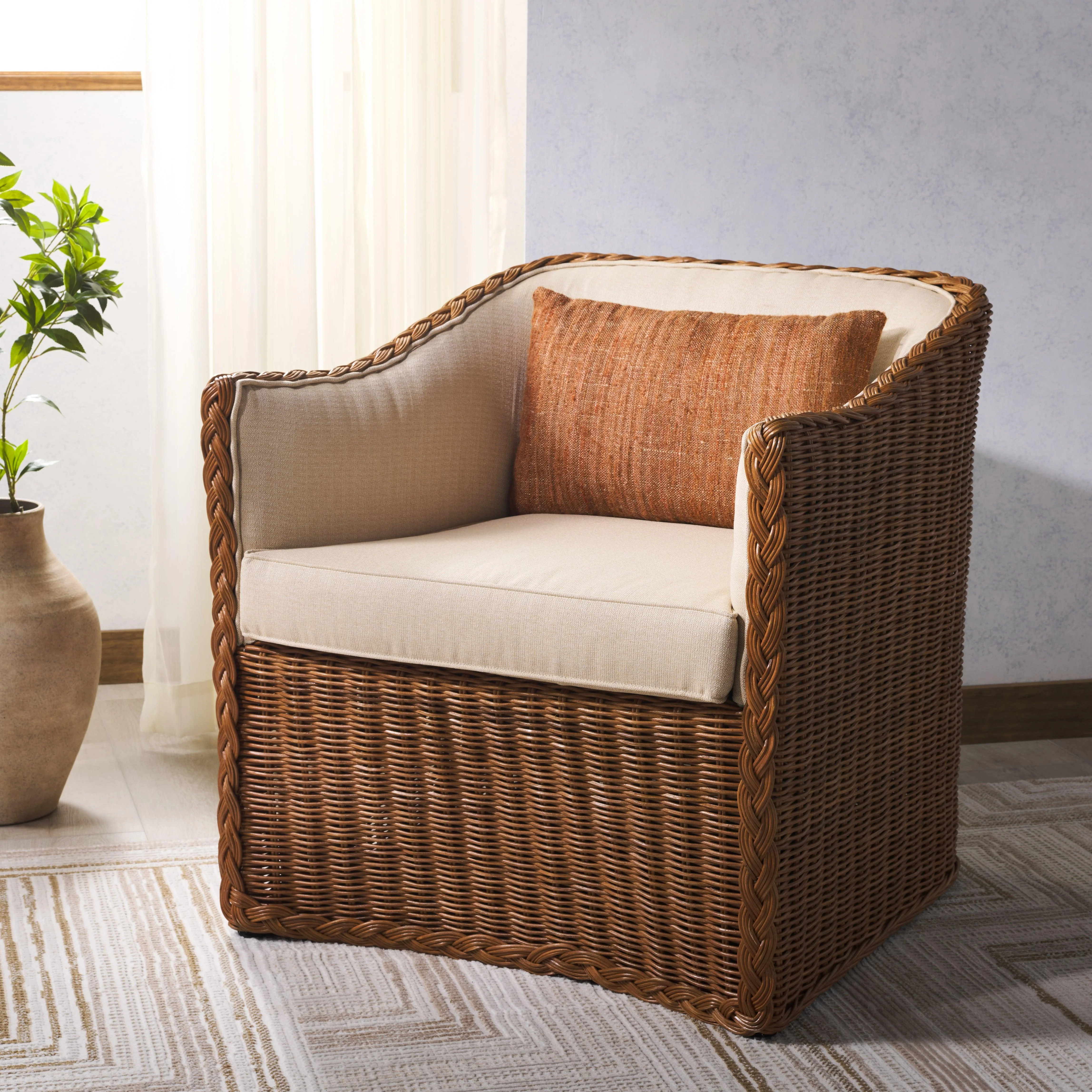 SHARON RATTAN ACCENT CHAIR - Remutear