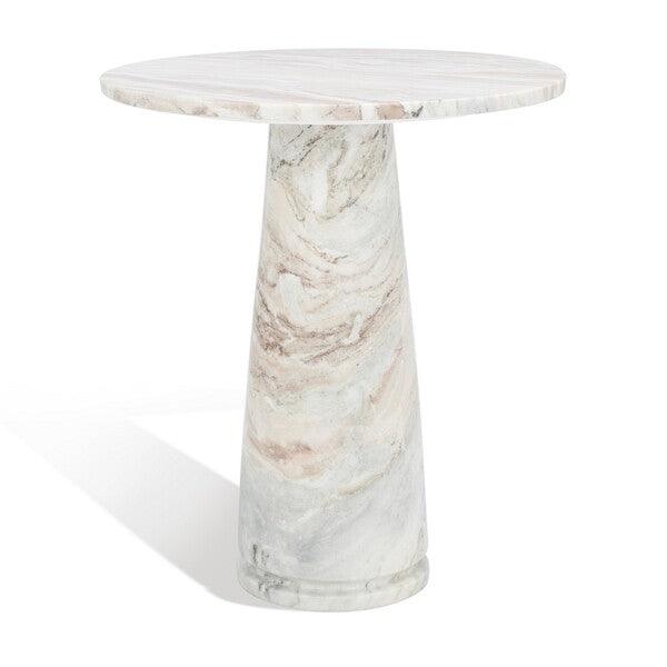 VALENTIA TALL ROUND MARBLE ACCENT TABLE - Remutear