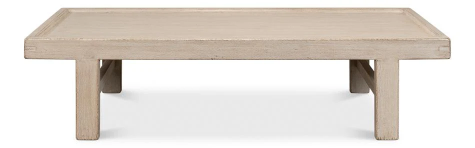Large Wood Panel Coffee Tbl - French Grey - Remutear