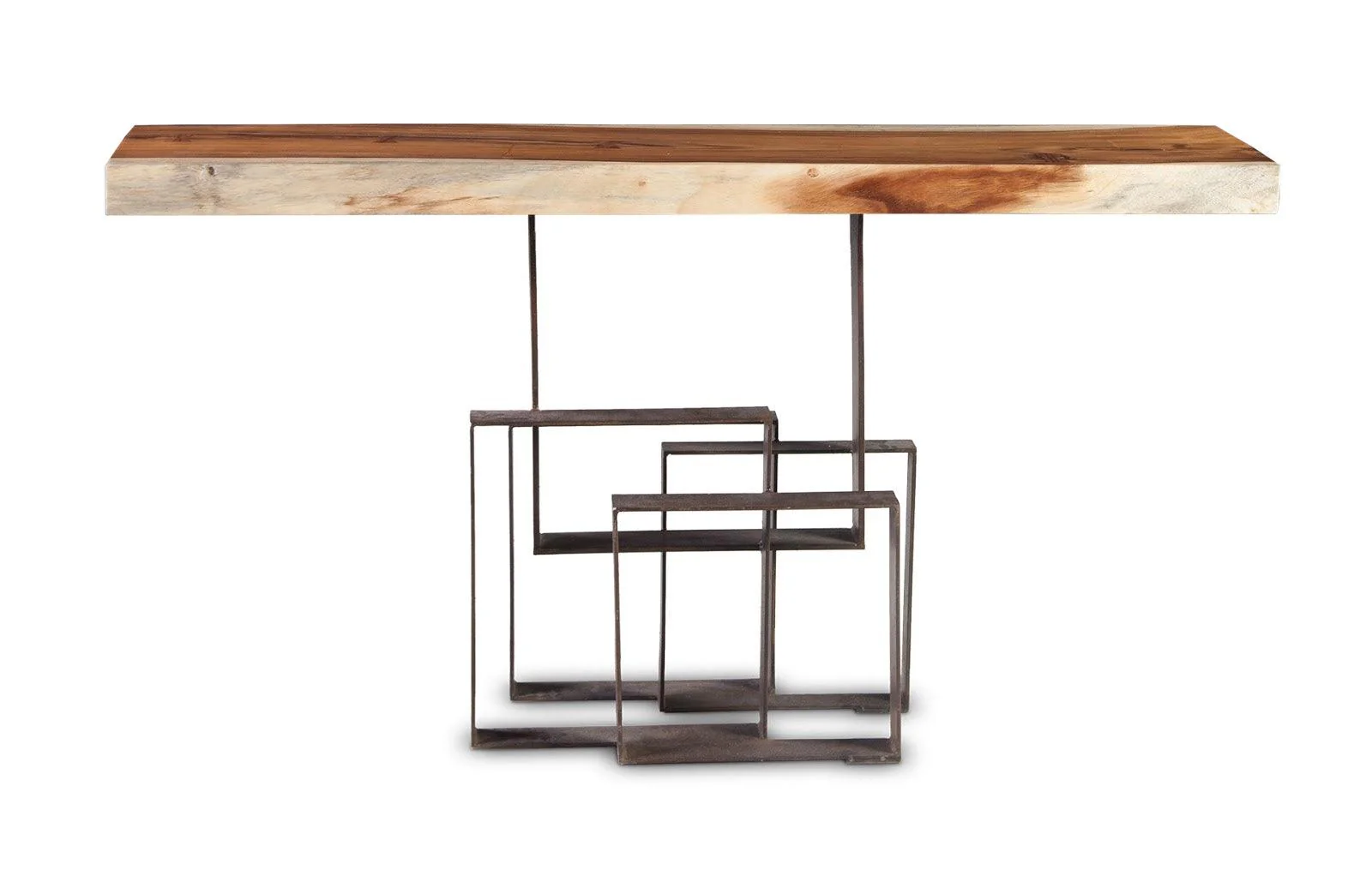 Score Console Table, Chamcha Wood, Iron Base - Remutear
