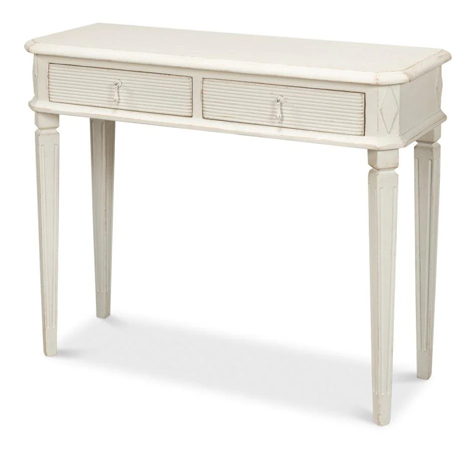 Cora Lamp Table - Antique White - Remutear