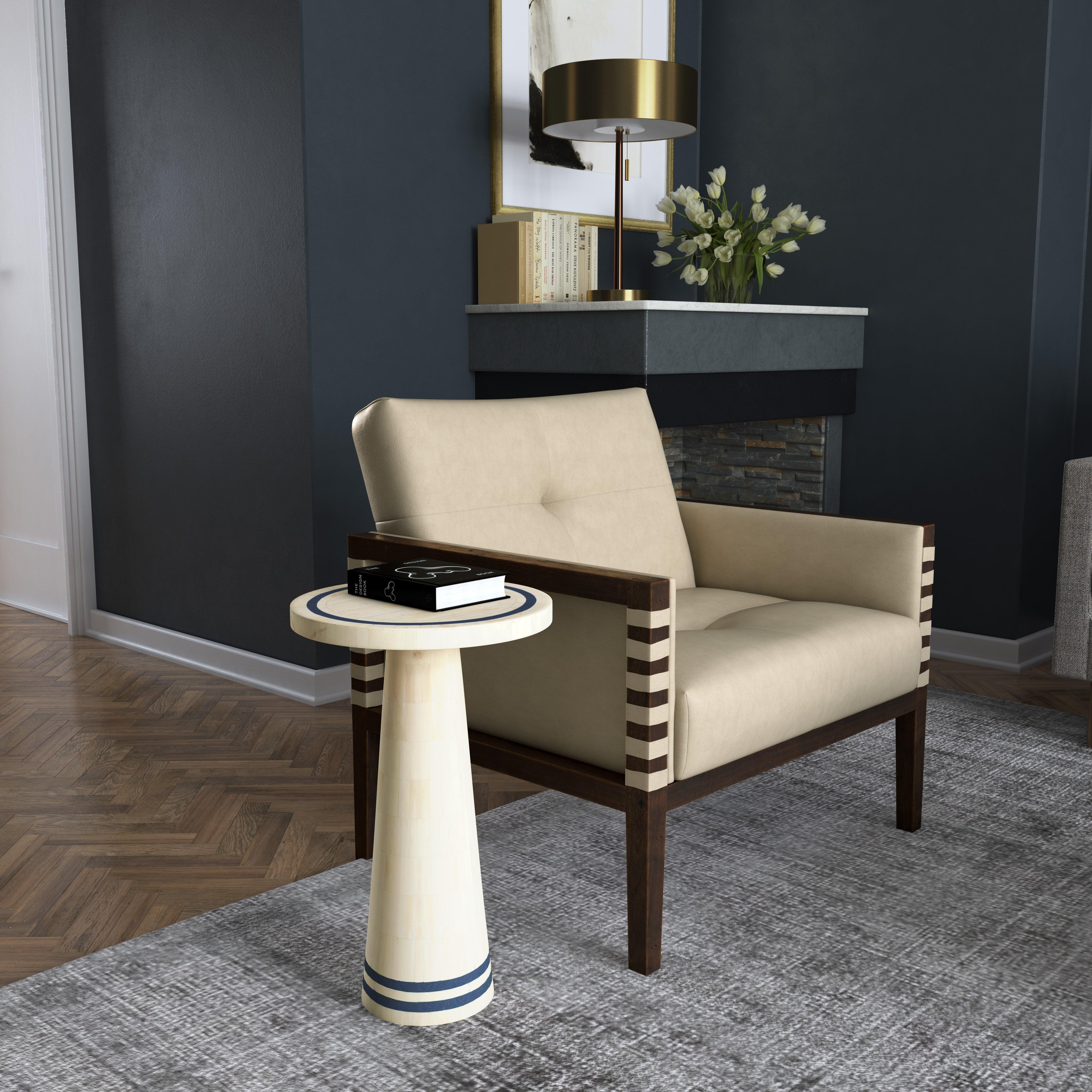 Carverdale Leather Club Chair withWood Frame - Remutear