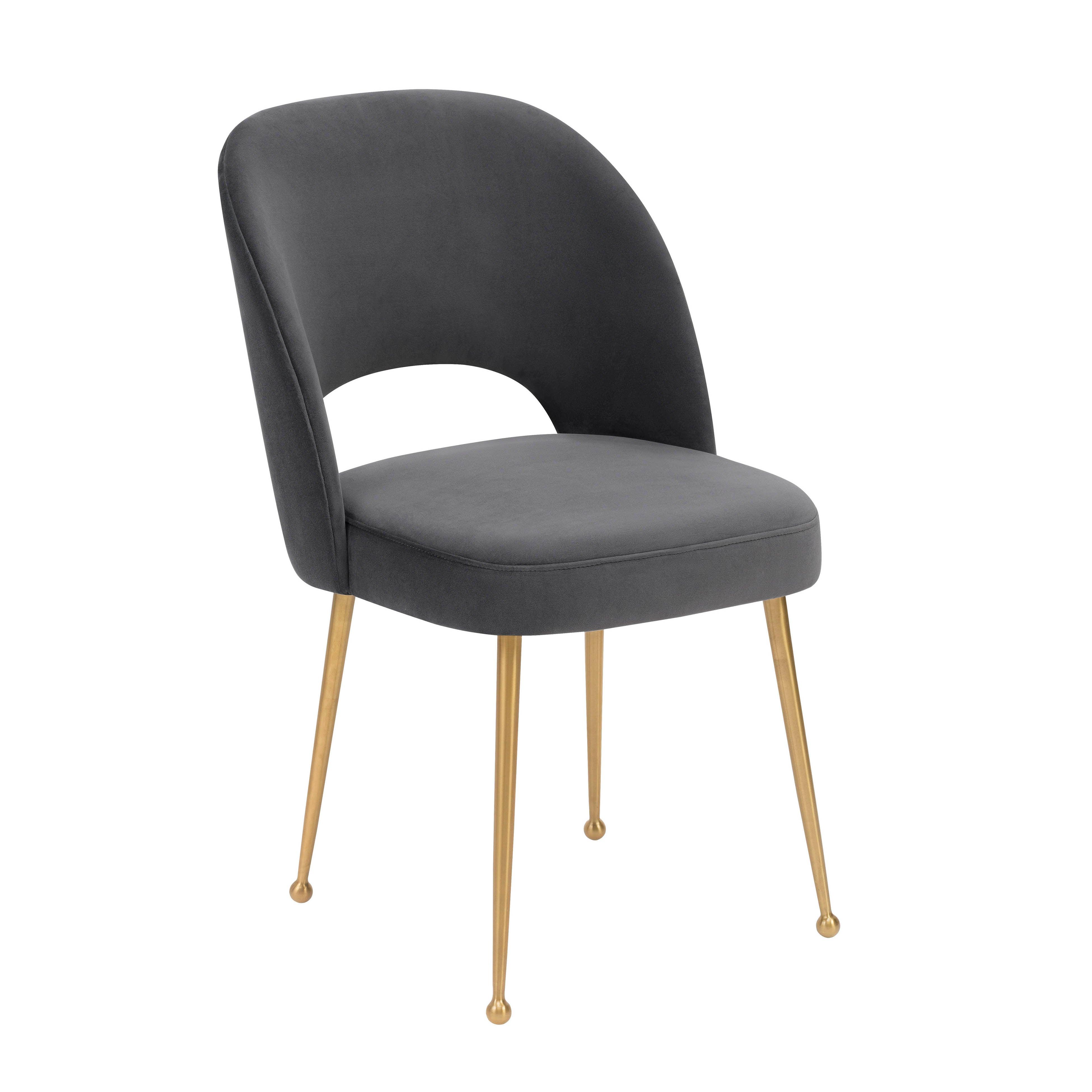 Swell Dark Grey Velvet Chair - Remutear