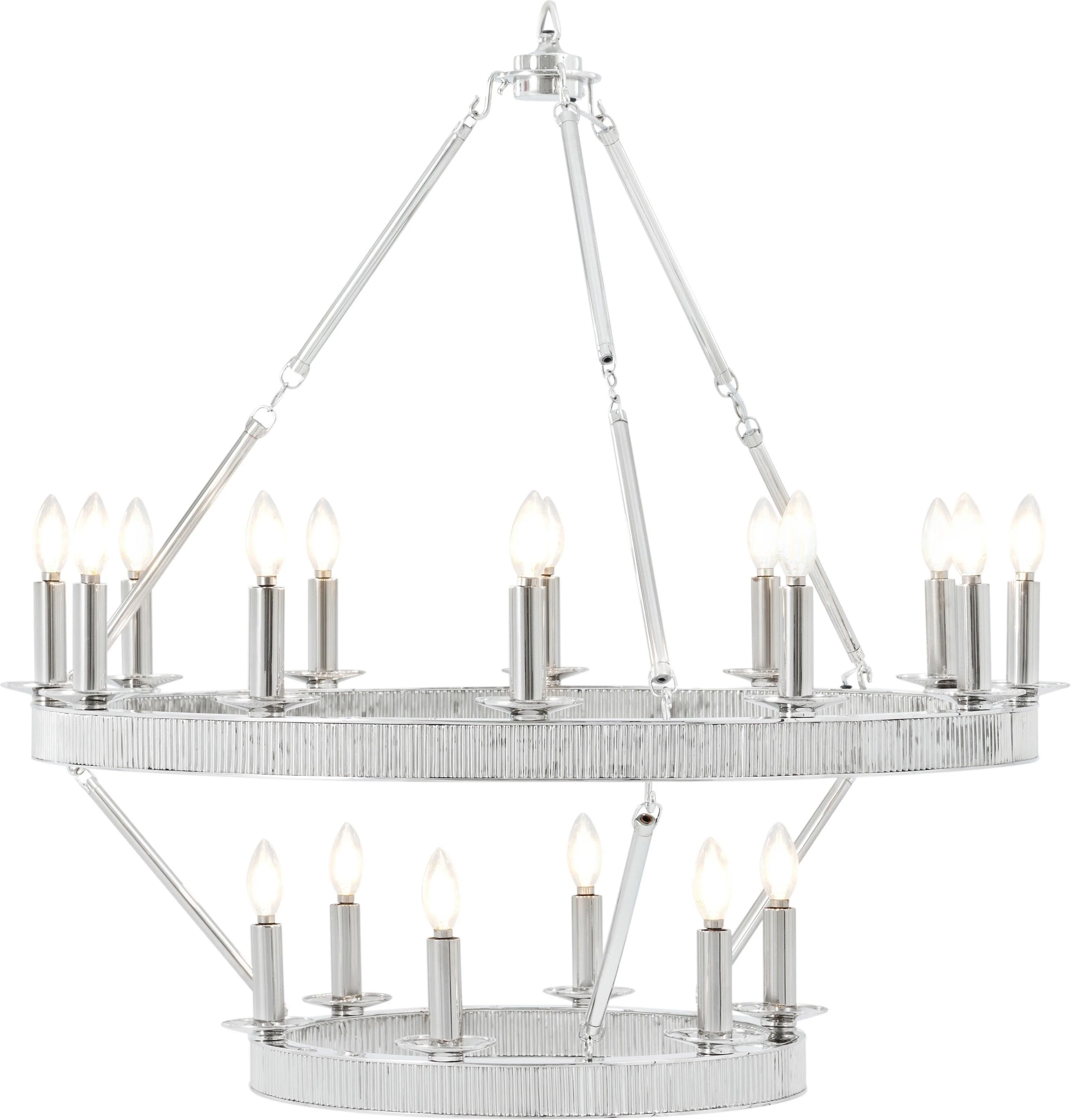 Simon Media Stack Round 18 Light Chandelier - Remutear
