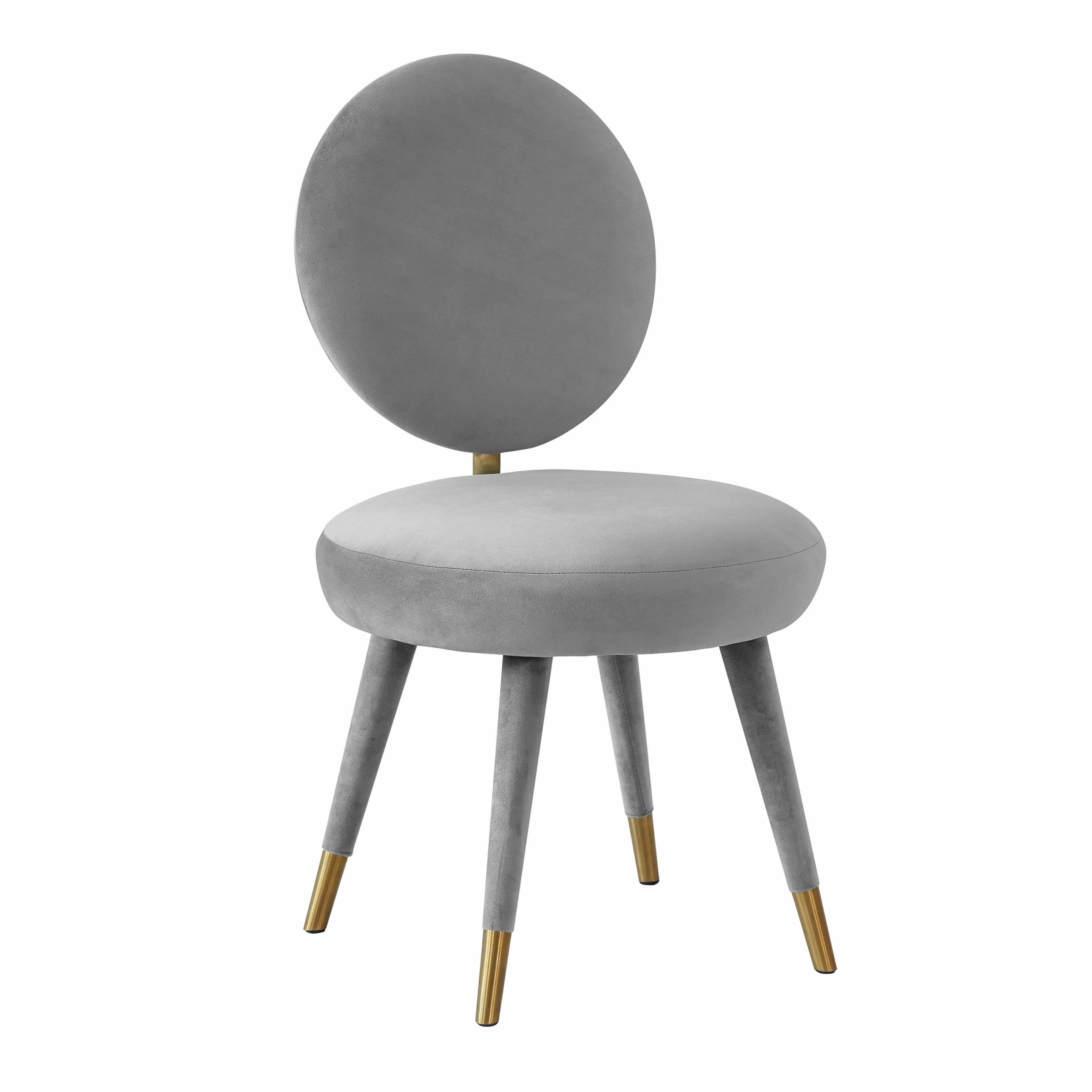 Kylie Light Grey Velvet Dining Chair - Remutear