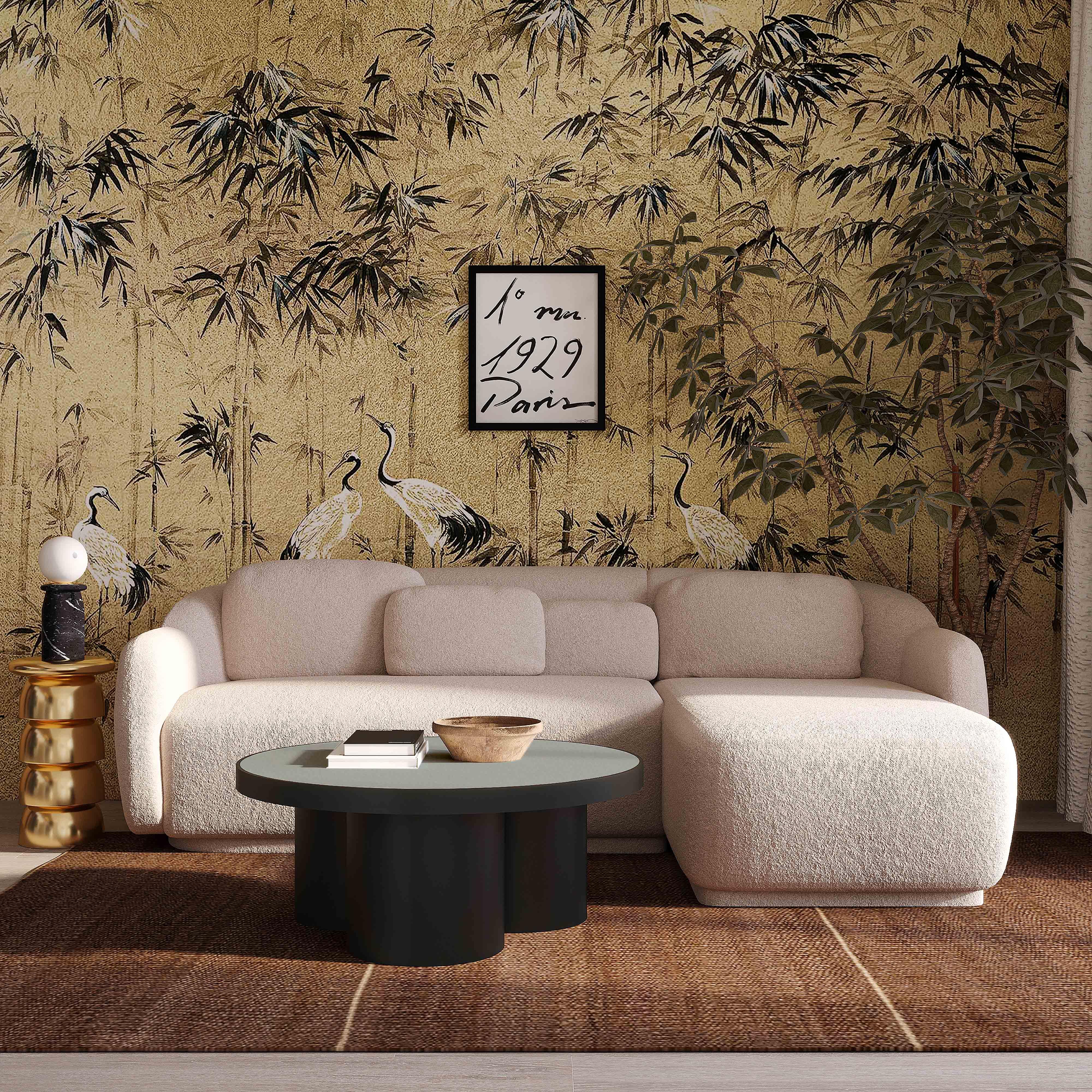 Misty Cream Boucle Sectional - RAF - Remutear