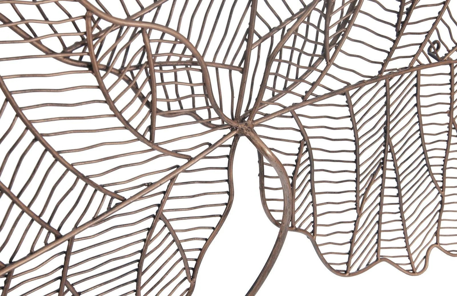Tri Leaf Wall Art, Medium, Metal, Copper/Black - Remutear