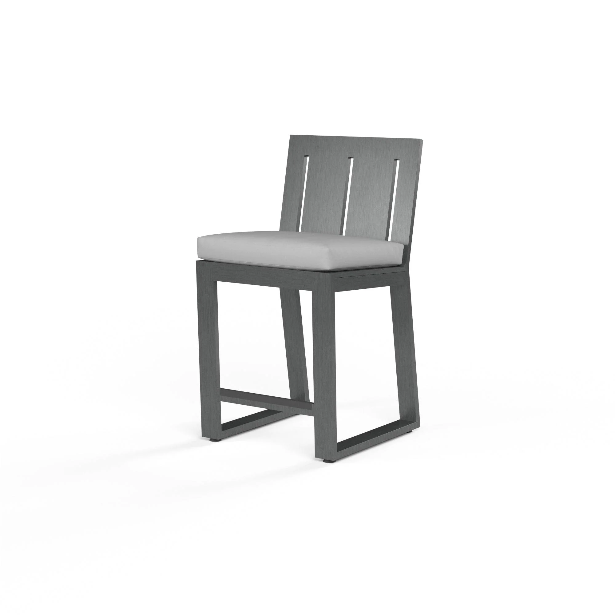 Redondo Counter Stool in Cast Silver, No Welt - Remutear