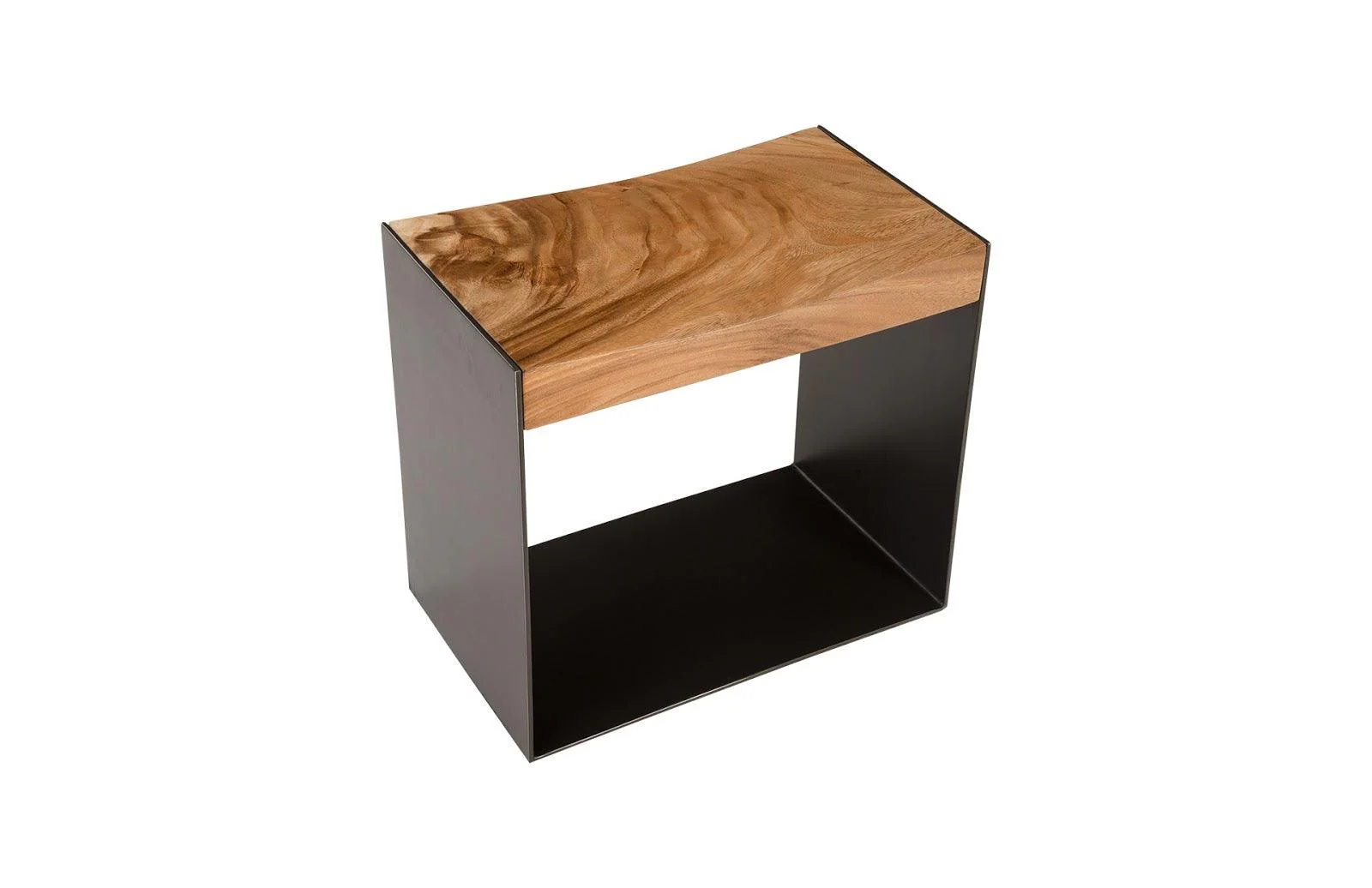 Iron Frame Stool, Natural - Remutear