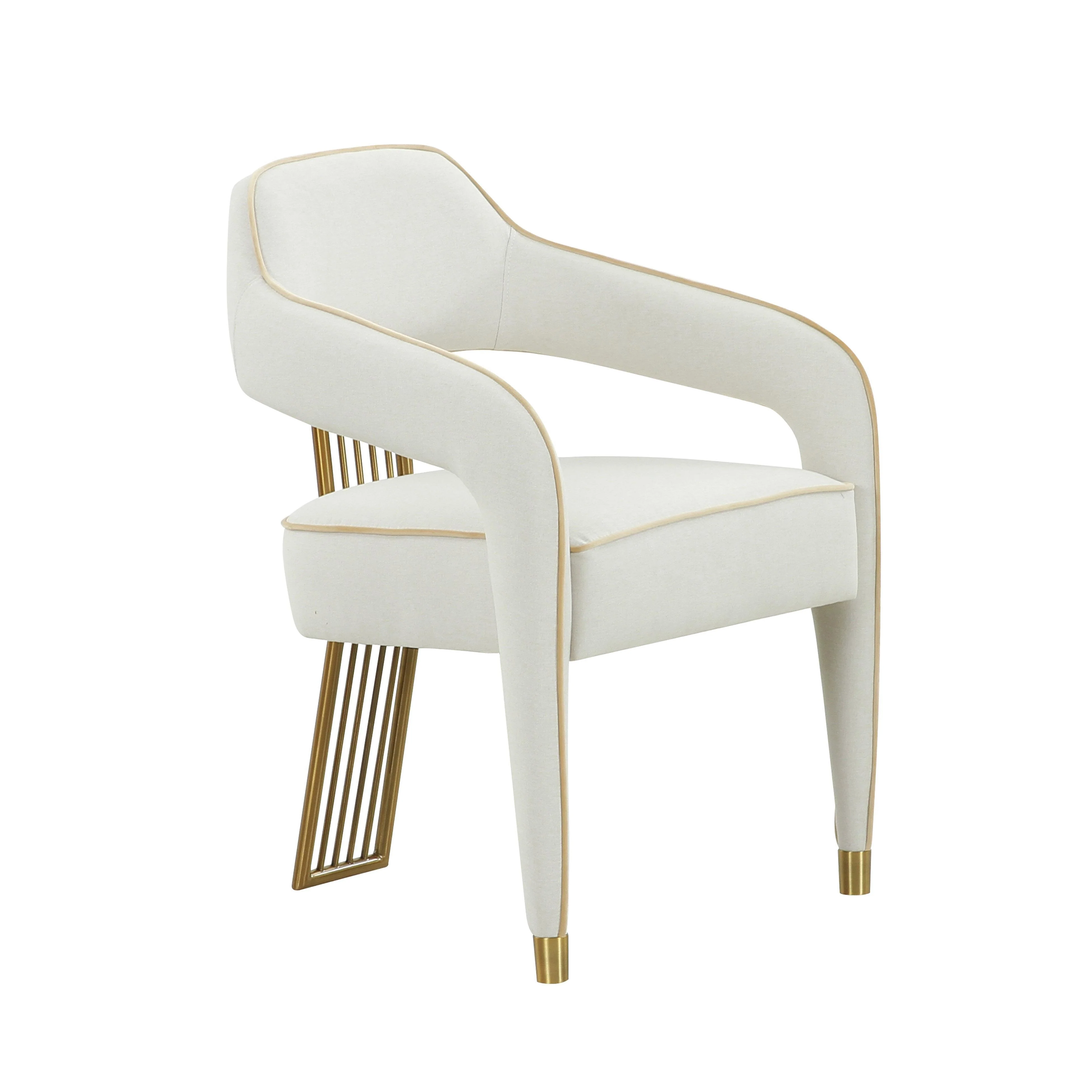 Corralis Cream Linen Dining Chair - Remutear