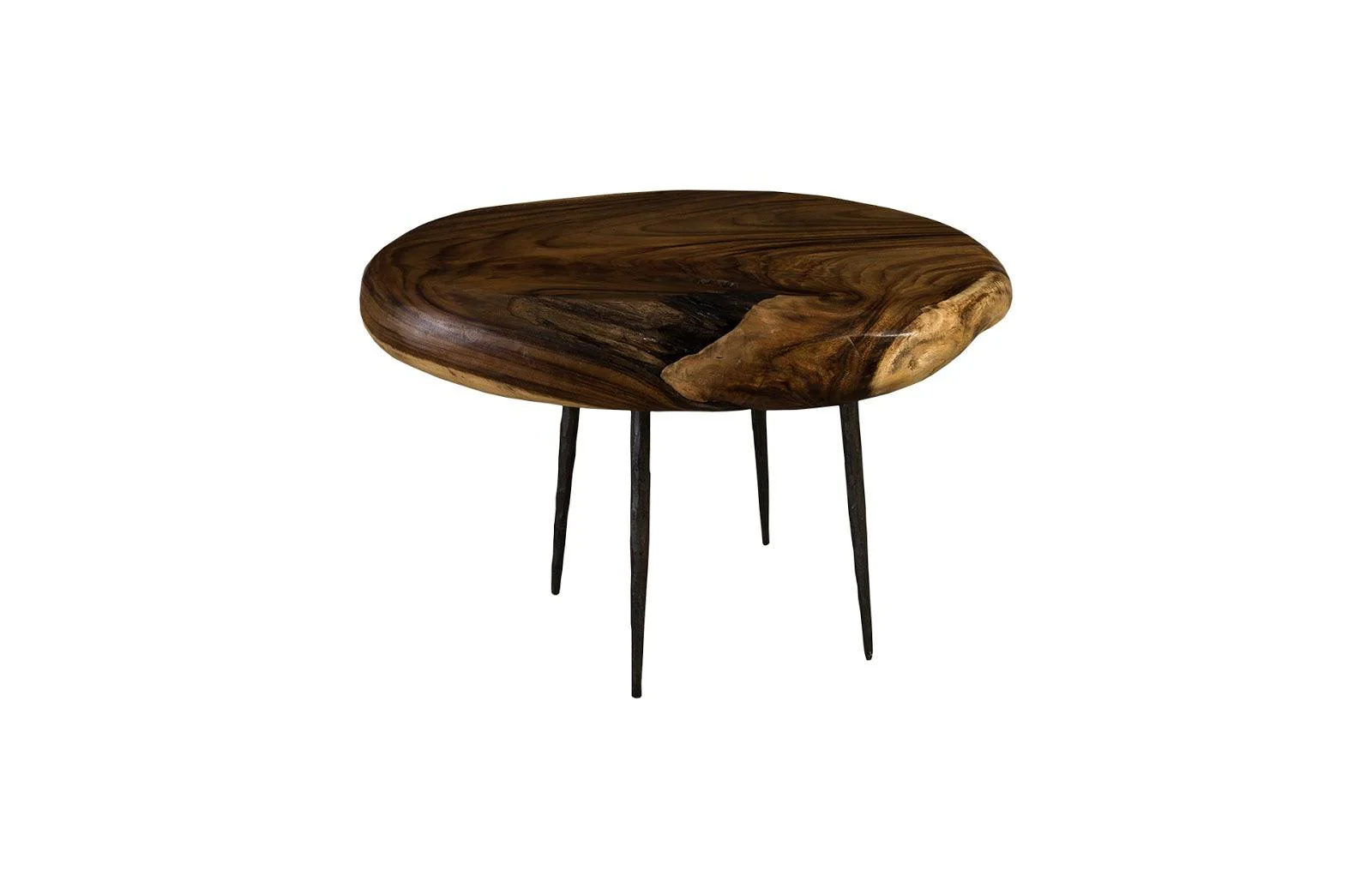 Skipping Stone Side Table, Forged Legs - Remutear