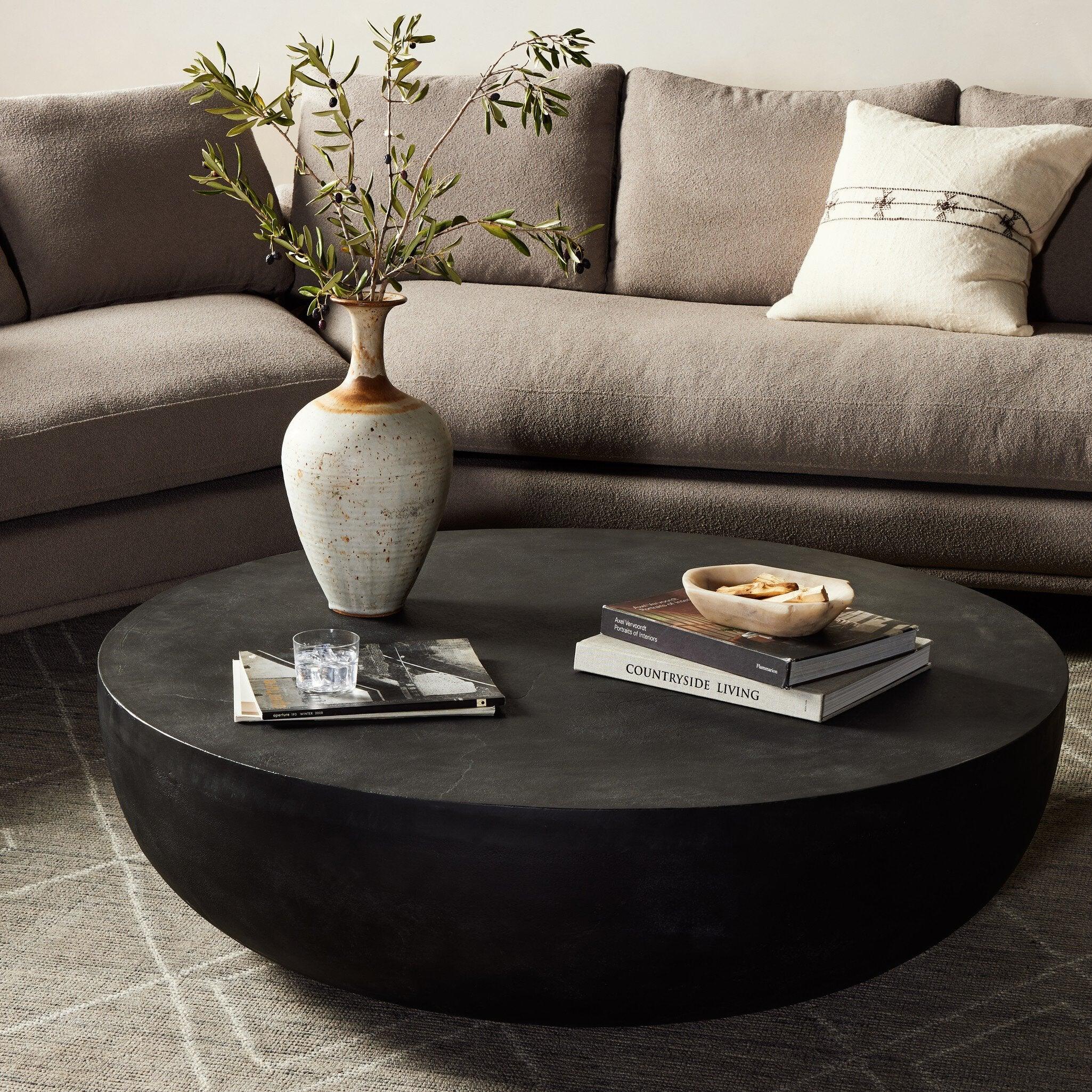 Basil Outdoor Round Coffee Table - Remutear