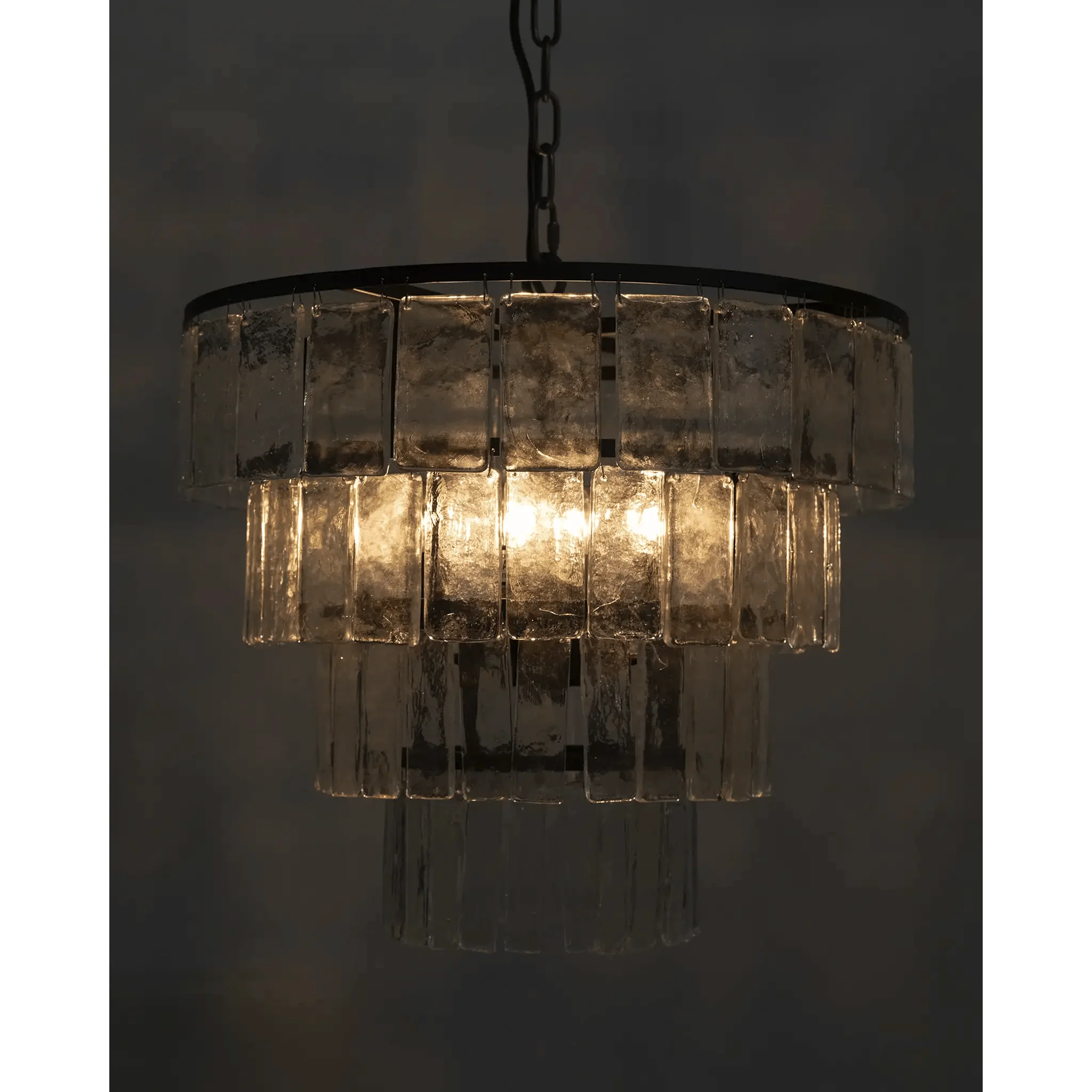 Carnegie Chandelier, Medium, Black Steel - Remutear