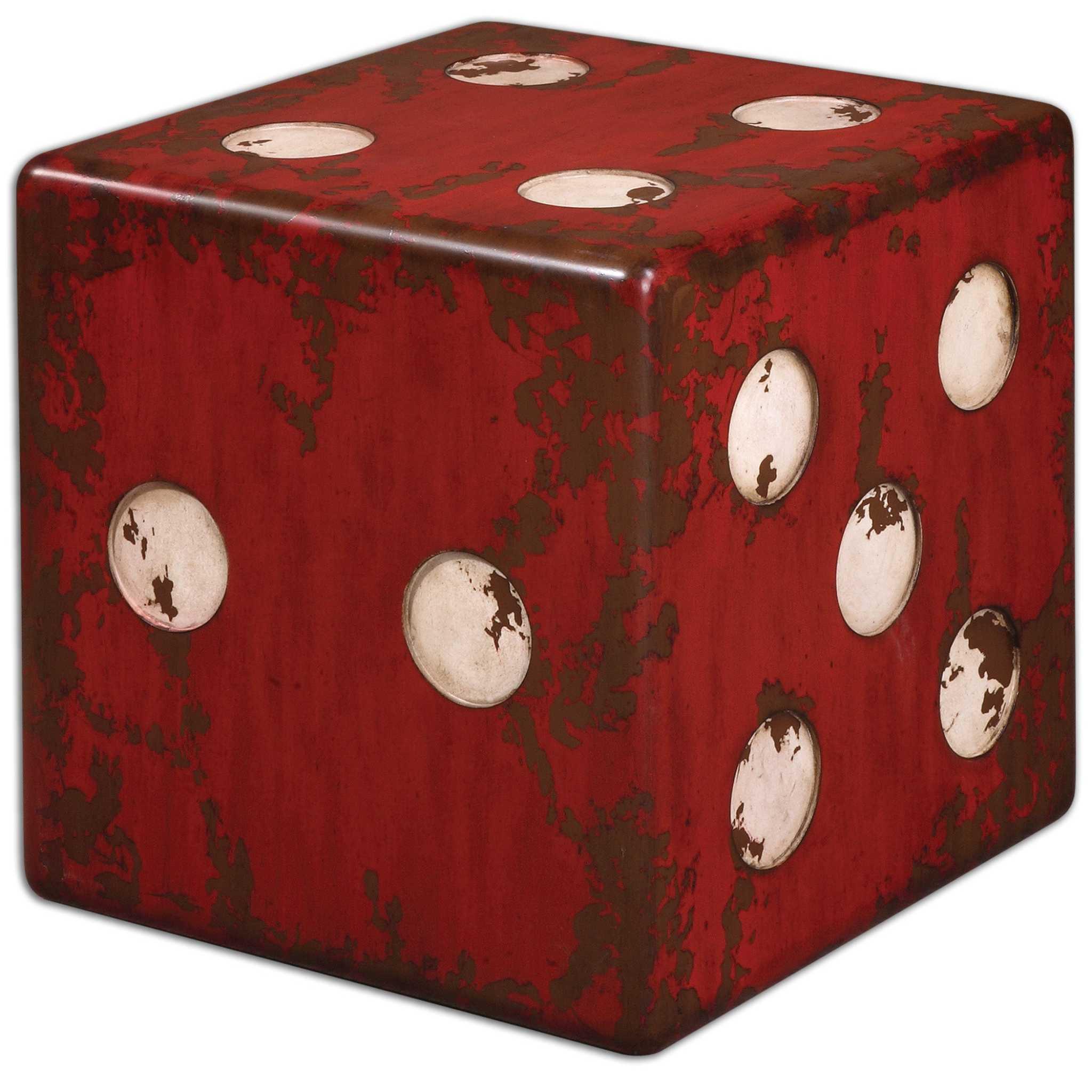 DICE RED ACCENT TABLE - Remutear