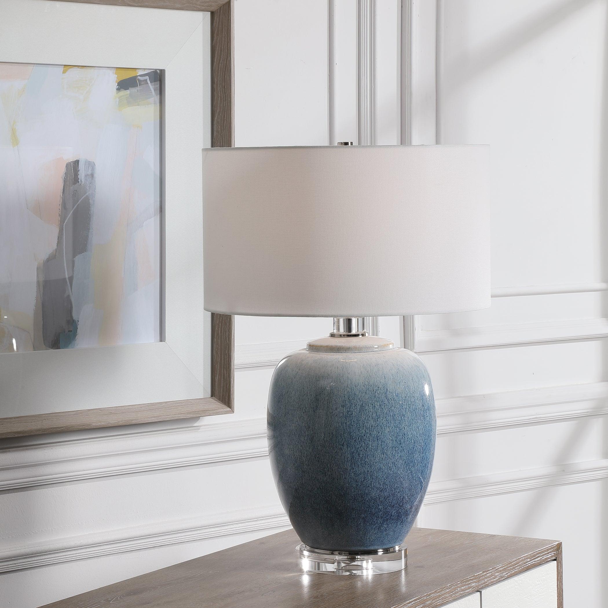 BLUE WATERS CERAMIC TABLE LAMP - Remutear