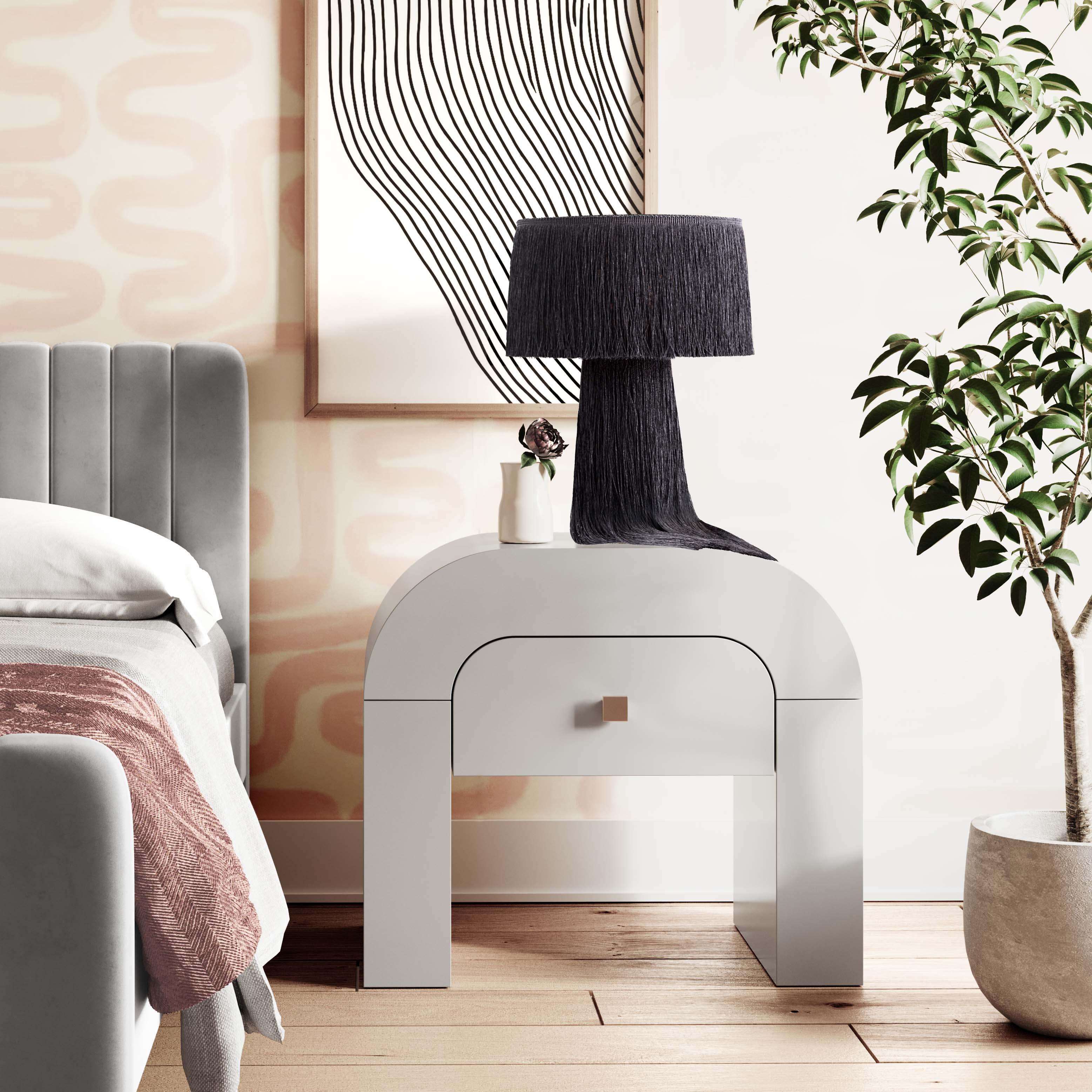 Hump White Nightstand - Remutear