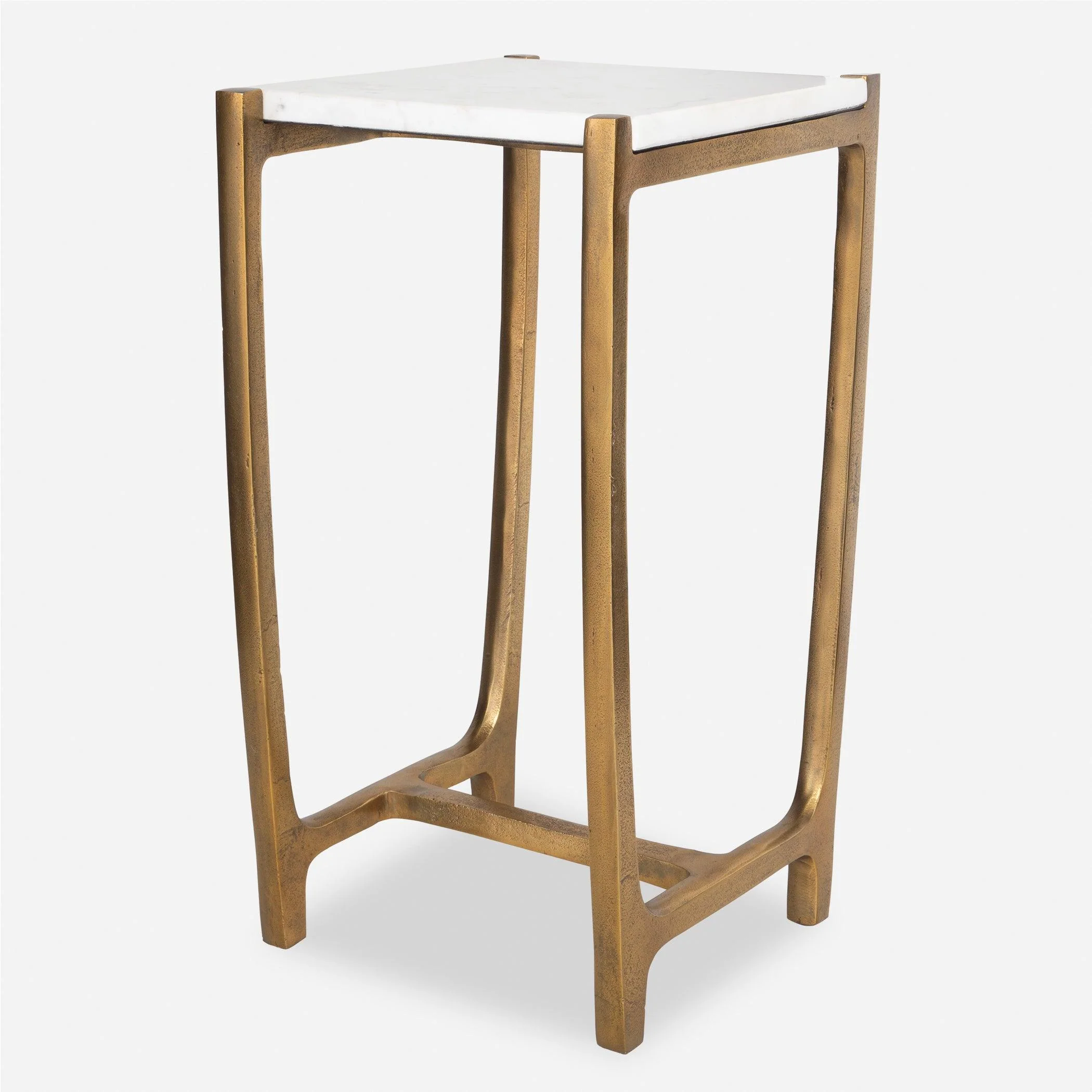 Affinity White Marble Accent Table - Remutear