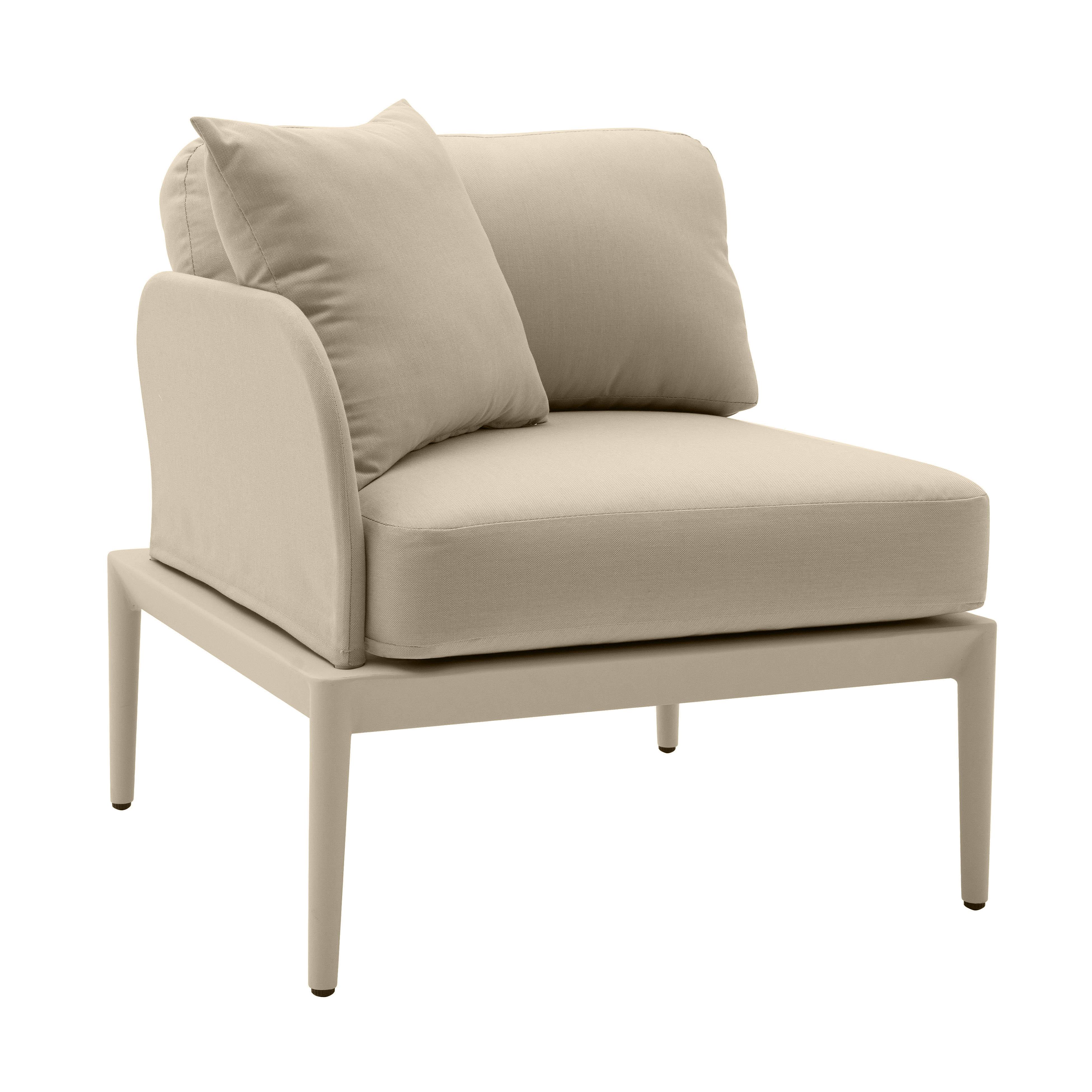 Kapri Taupe Modular Outdoor LAF Corner Seat - Remutear