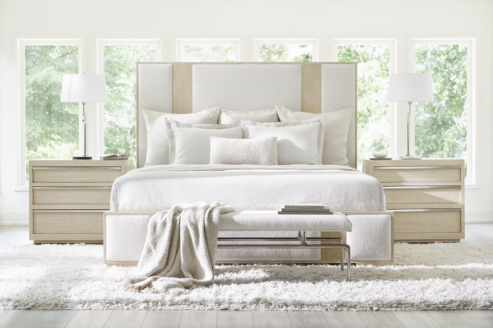 SOLARIA UPHOLSTERED BENCH IN FABRIC B581 - Remutear