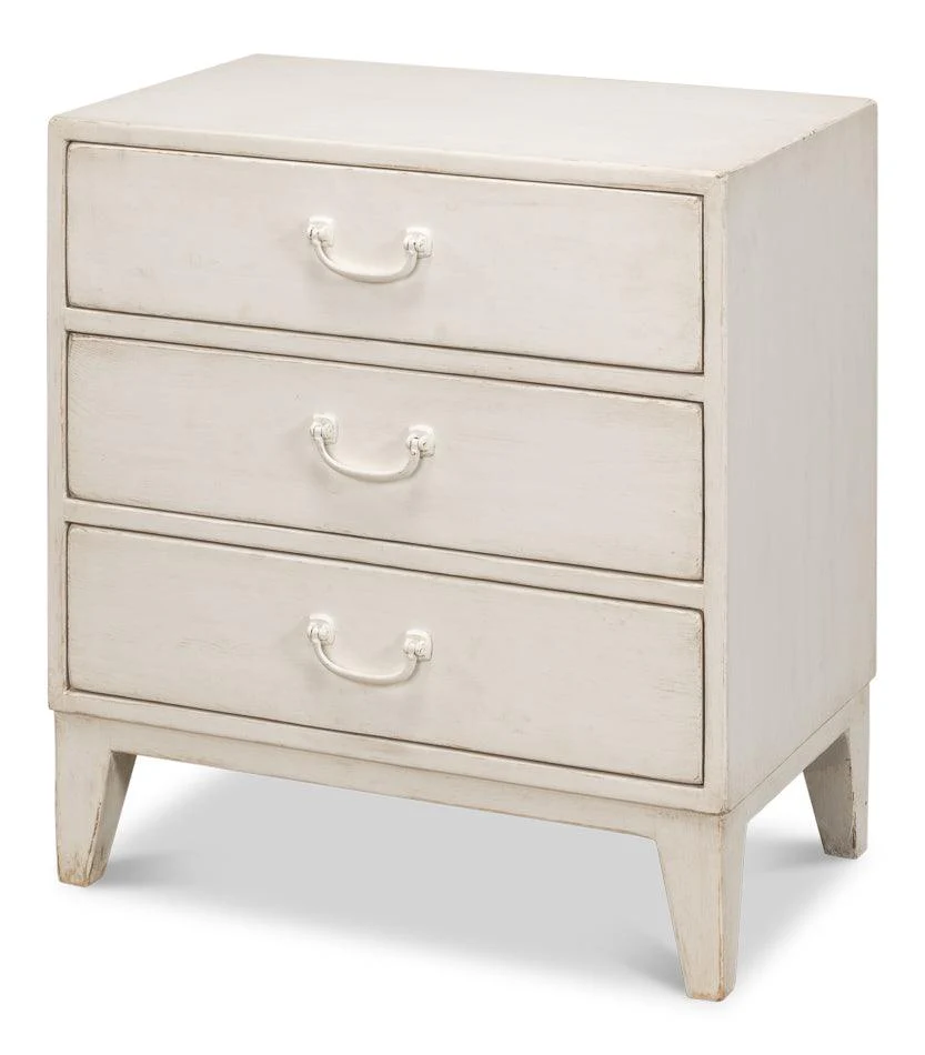 Willow 3 Drawer Commode - Antique White - Remutear