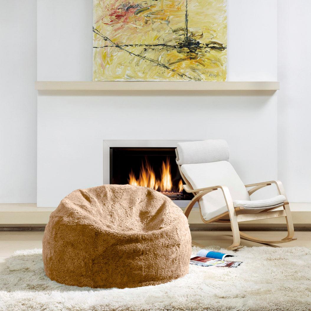 Shorn Curly Sheepskin Beanbag - Remutear