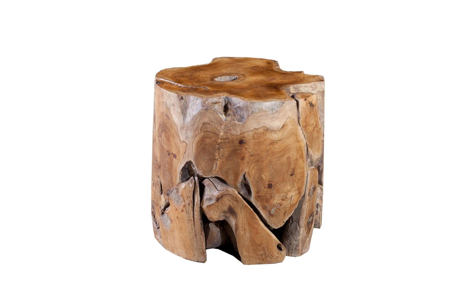 Teak Slice Stool, Round - Remutear