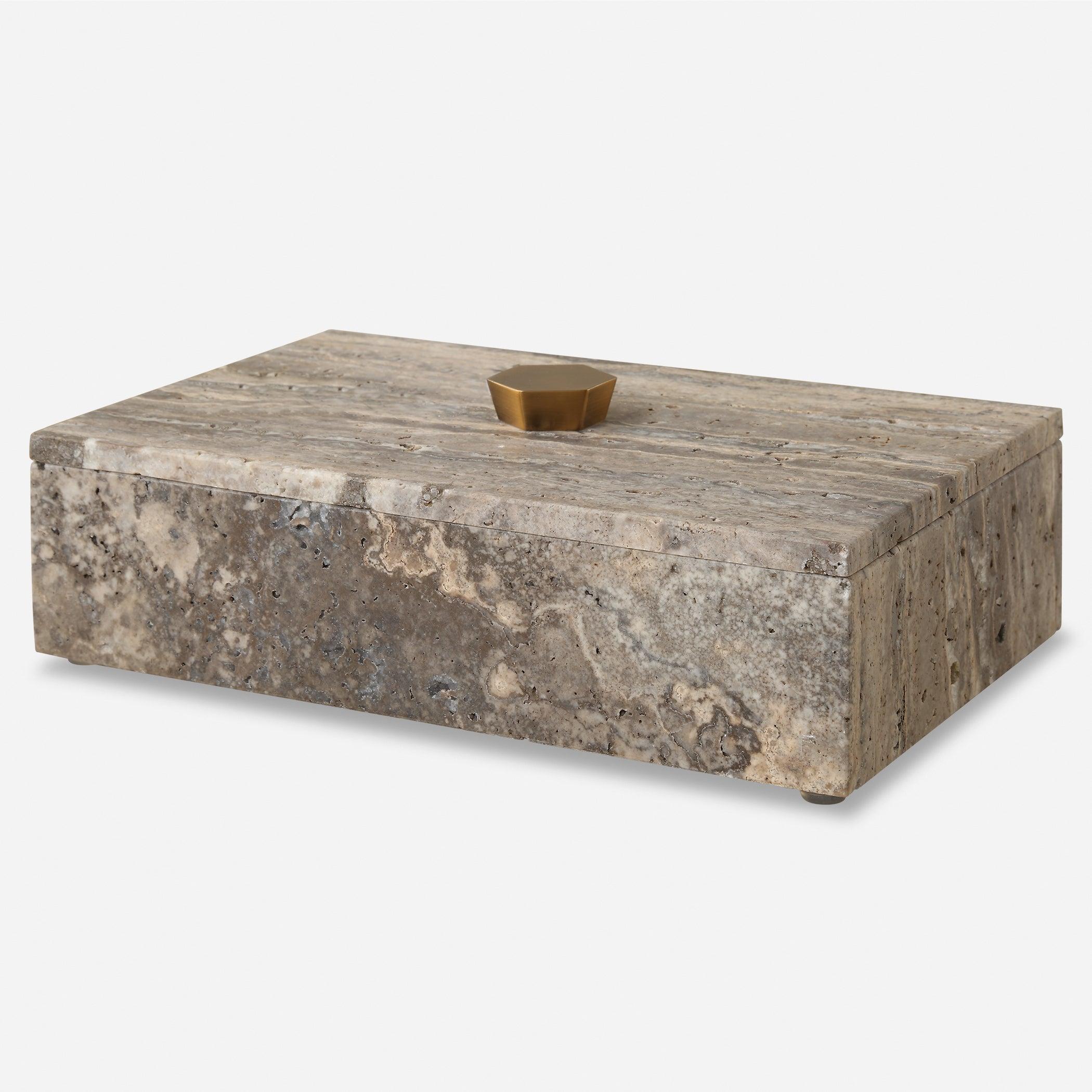 Griseus Travertine Stone Box - Remutear