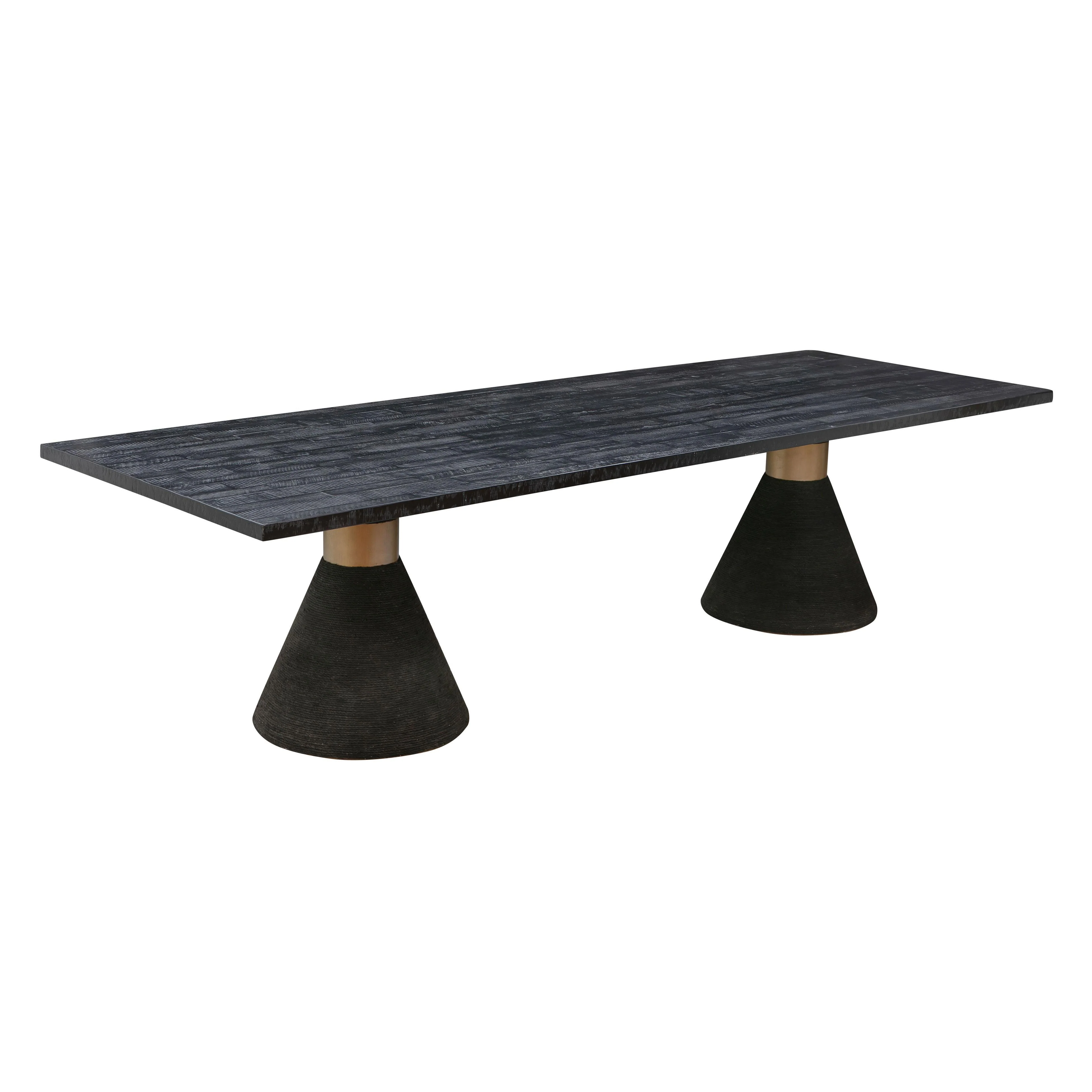 Rishi Black Rope Rectangular Table - Remutear