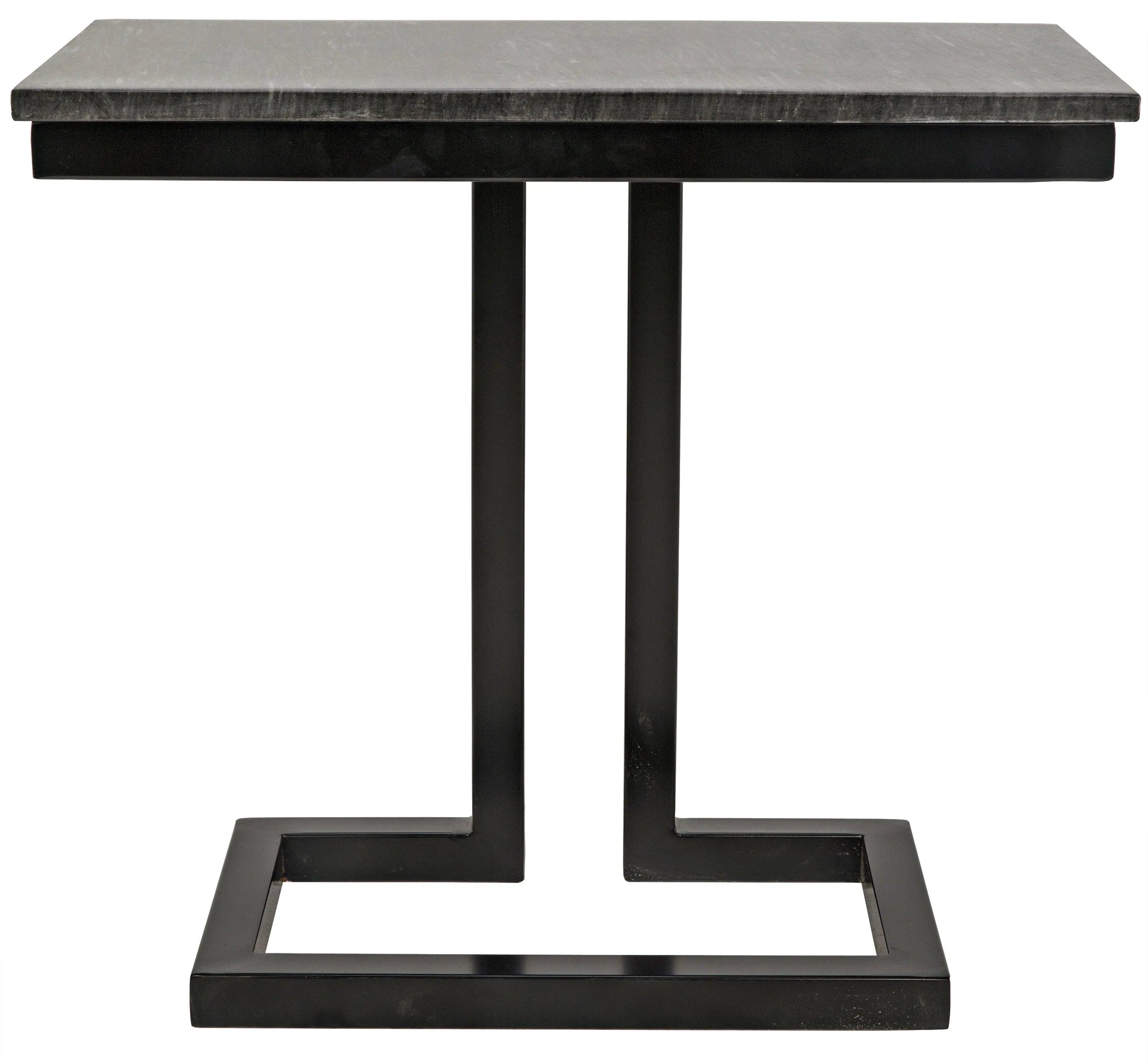 Alonzo Side Table - Matte Black - Remutear