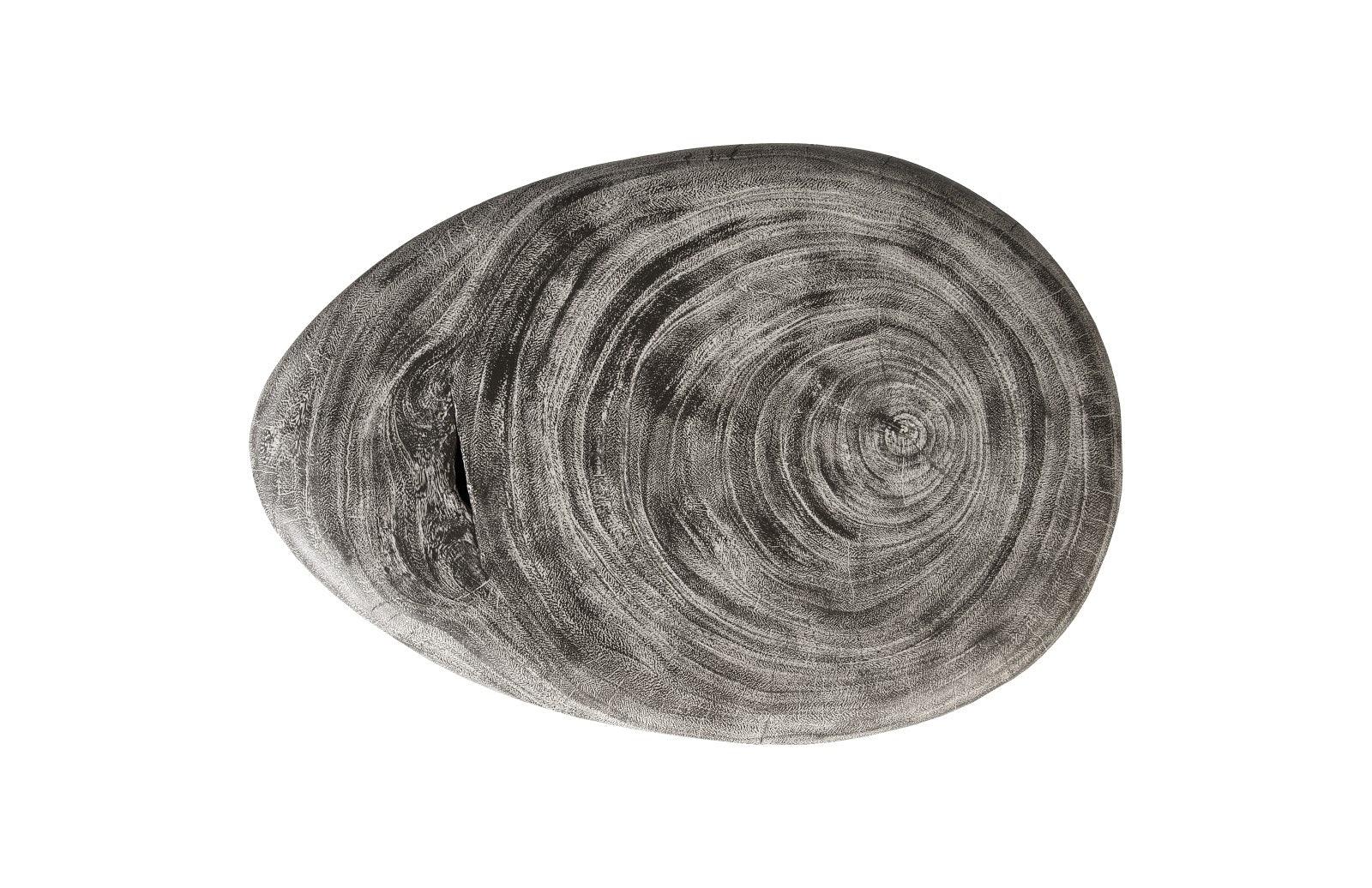Smoothed Counter Stool, Chamcha Wood, Gray Stone, Oval - Remutear