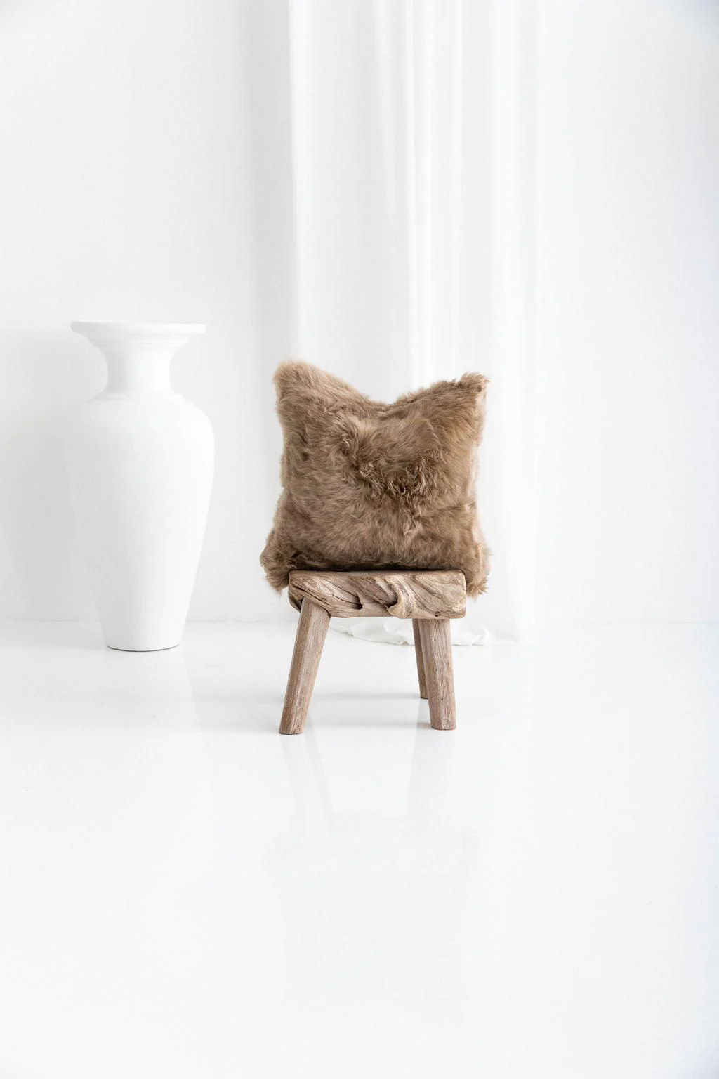 Longwool Sheepskin Square Cushion - Remutear