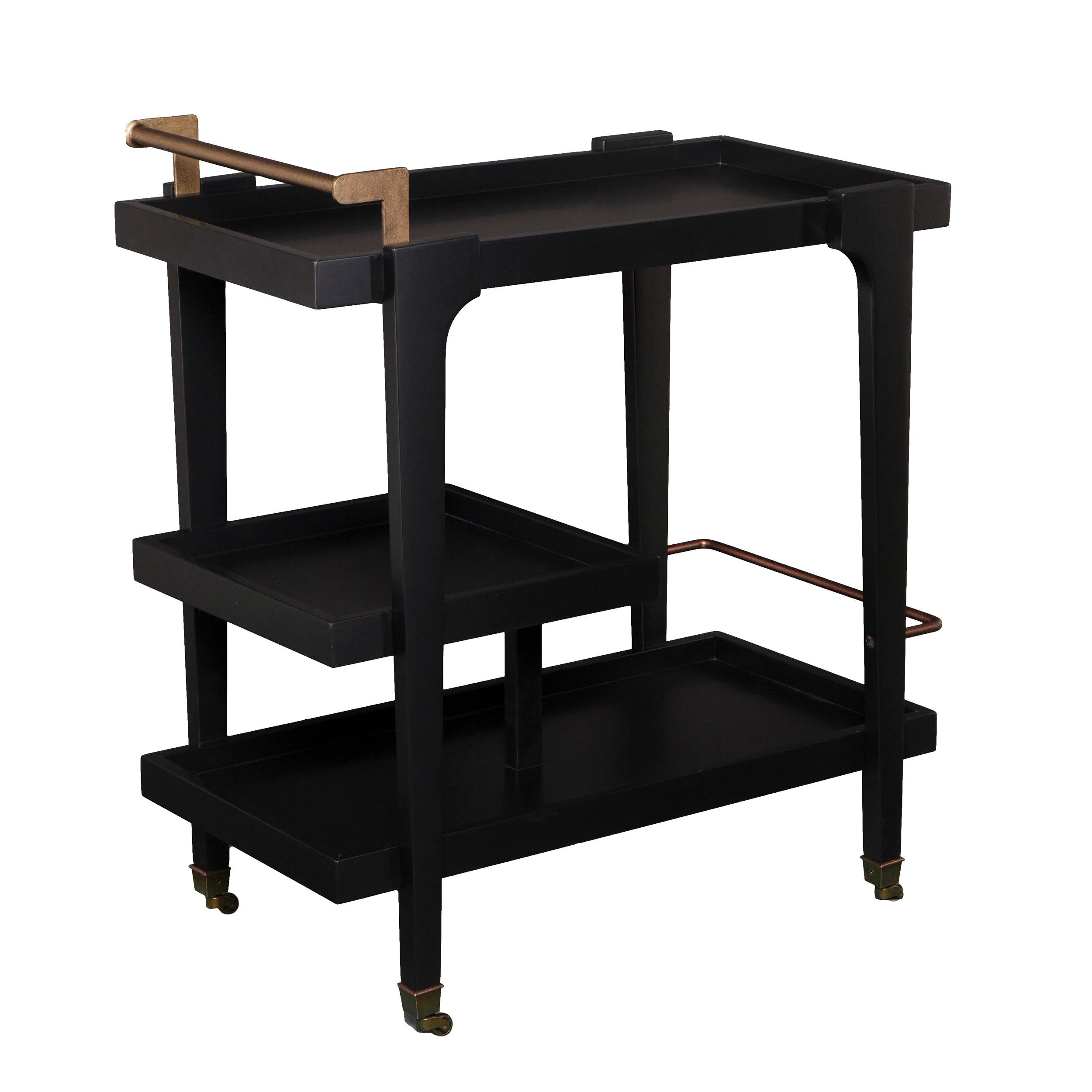 Holly & Martin Zhori Midcentury Modern Bar Cart - Black - Remutear
