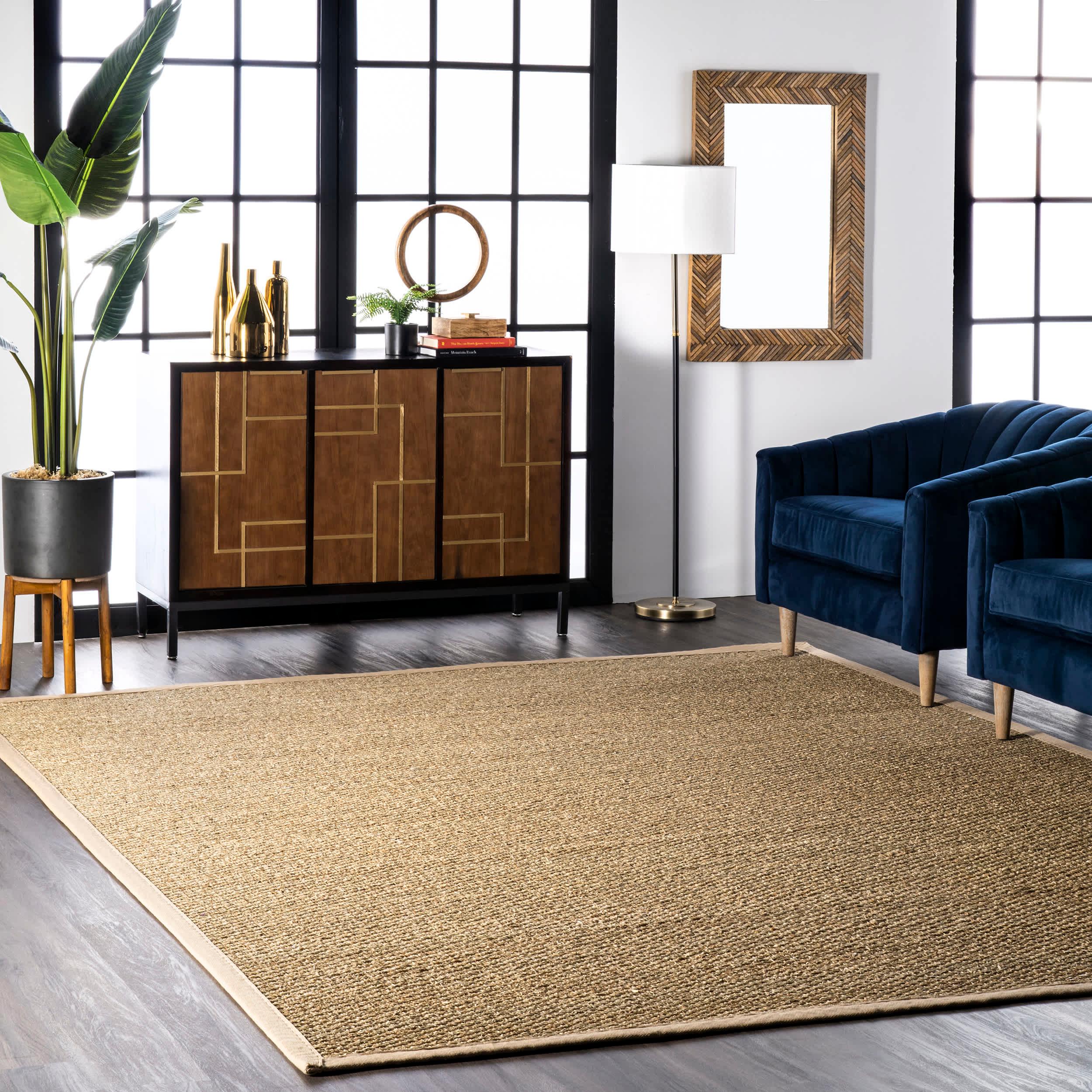 Elijah Seagrass with Border Area Rug - Remutear