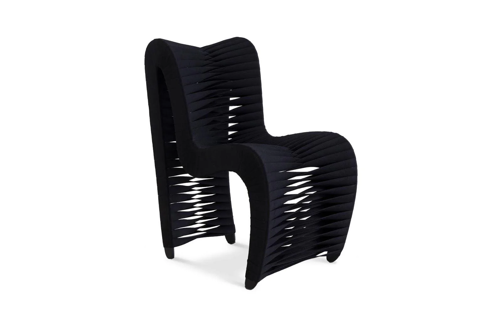 Seat Belt Dining Chair, Black/Black - Remutear