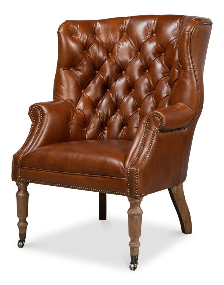 Welsh Leather Chair - Vintage Havana - Remutear