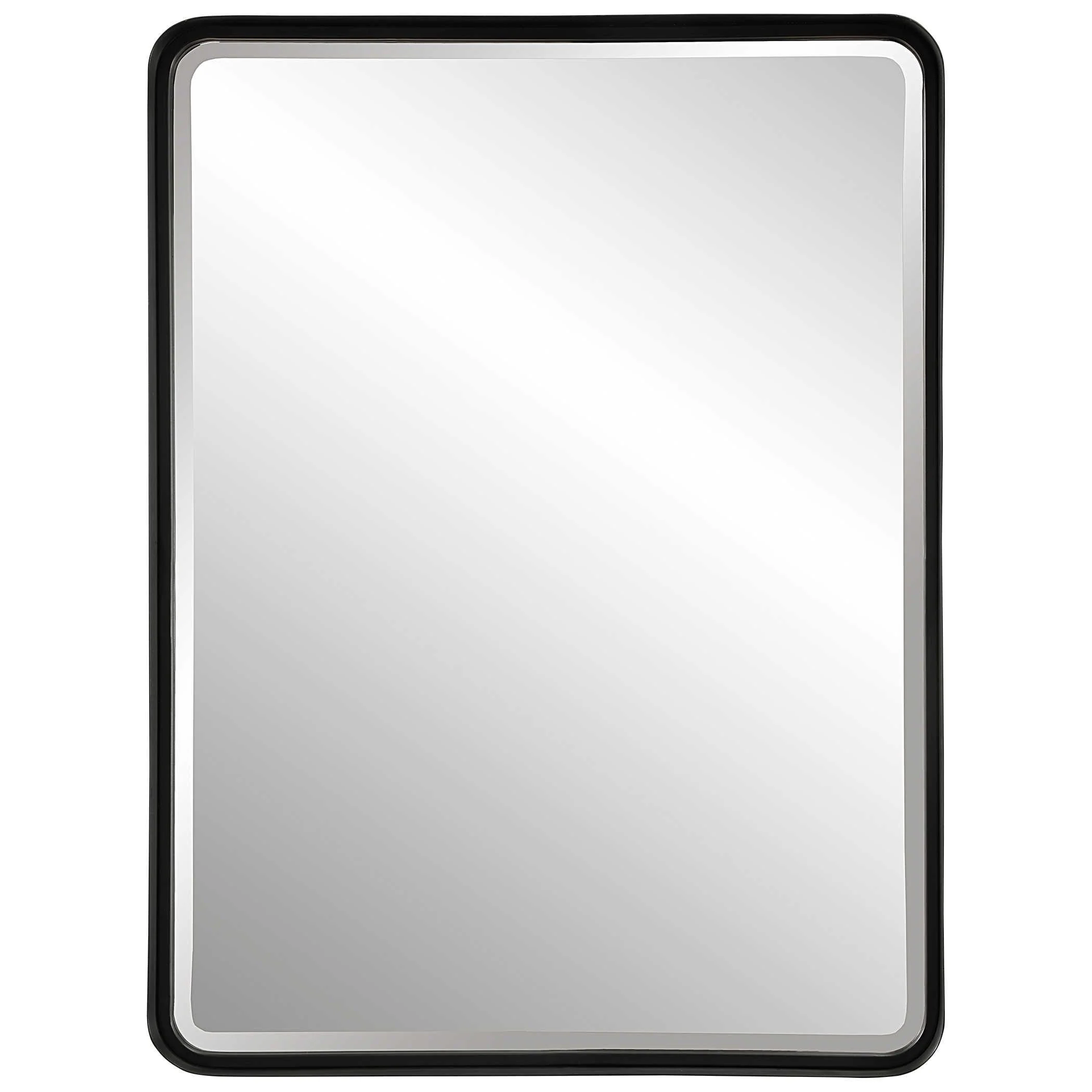 CROFTON BLACK LARGE MIRROR - Remutear