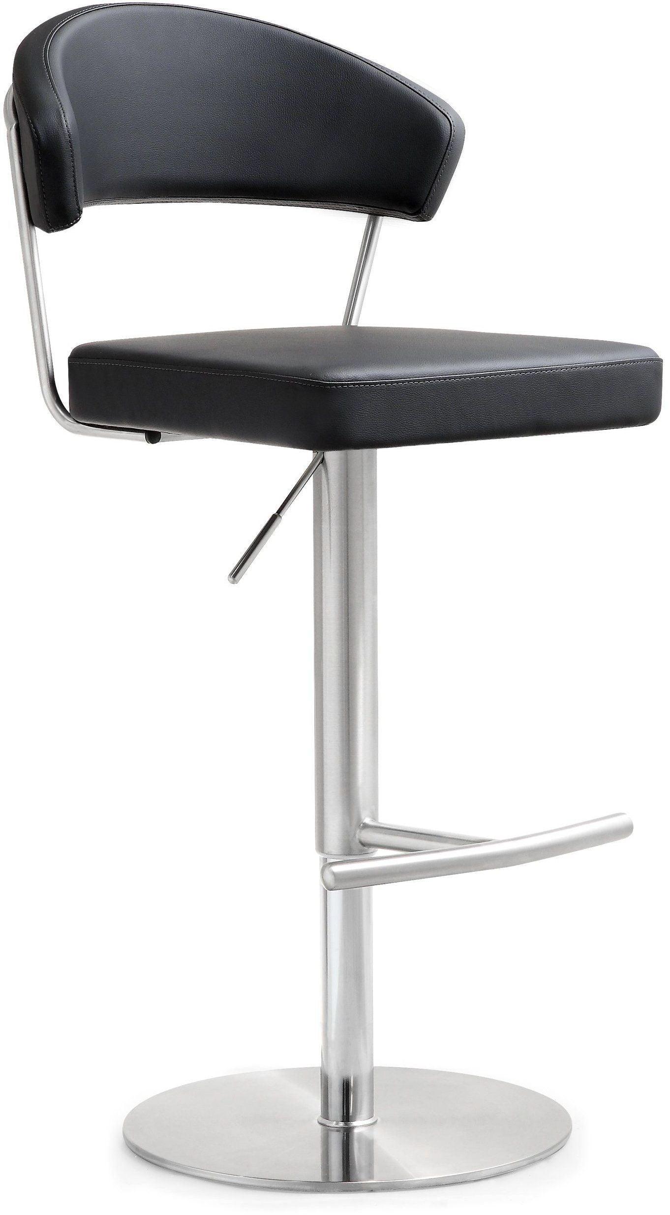 Cosmo Black Stainless Steel Barstool - Remutear