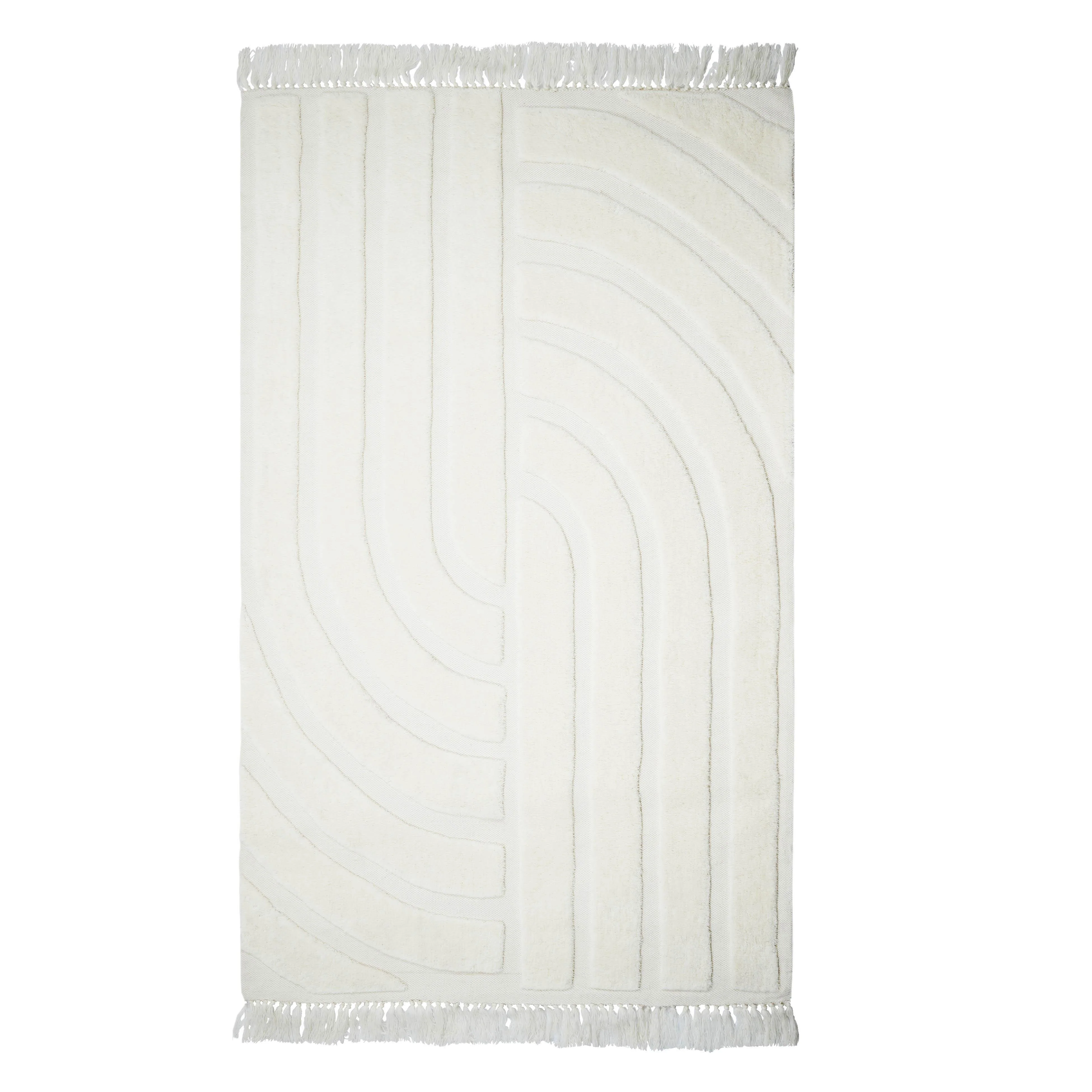 Loop White 8' x 10' Area Rug - Remutear