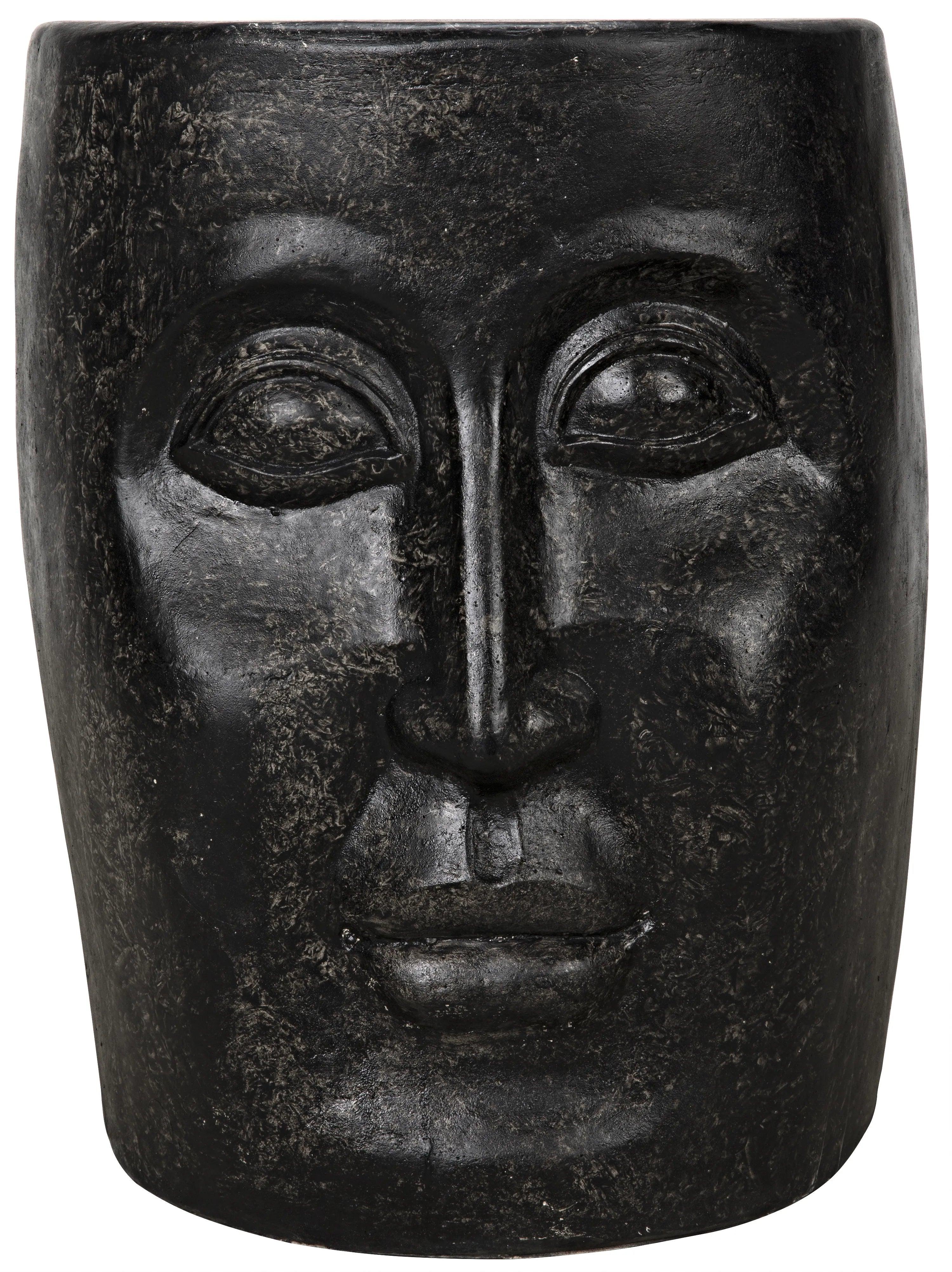 Head Side Table, Black Fiber Cement - Remutear
