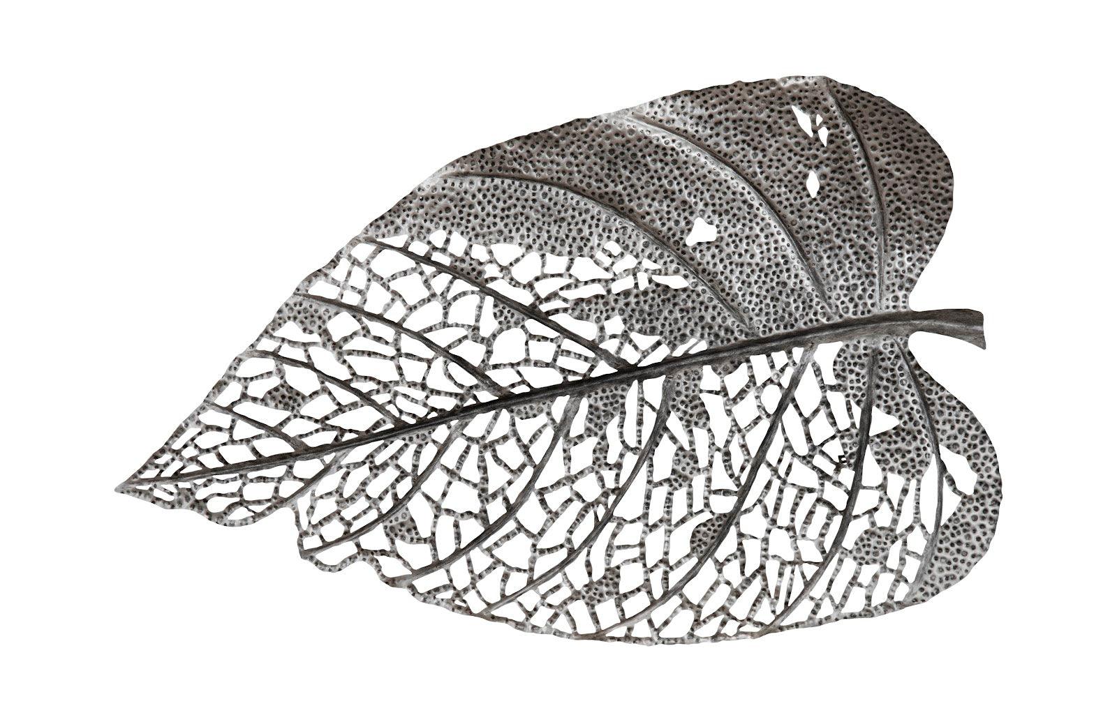 Birch Leaf Wall Art, Silver, XL - Remutear